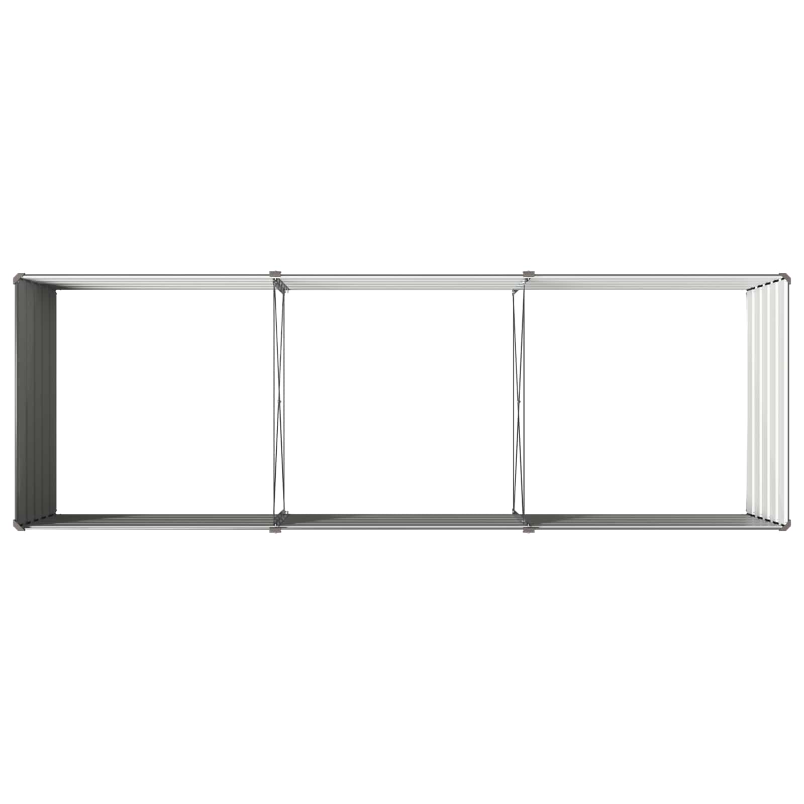 Raised Garden Bed Anthracite Steel 240x80x55cm