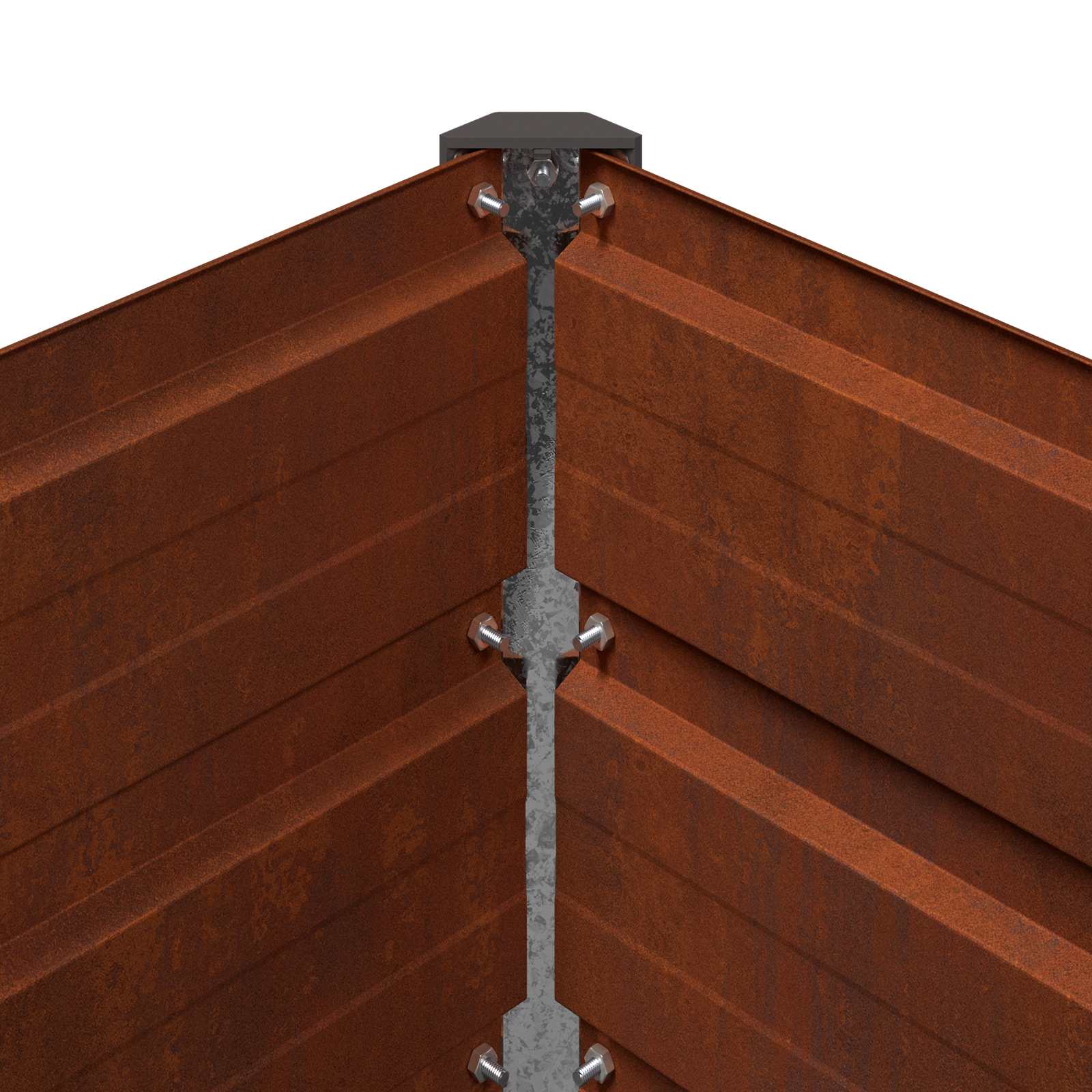 Garden Bed Rusty Steel 240x80x55cm
