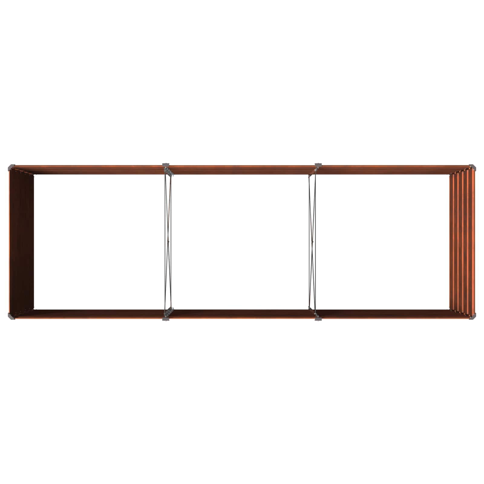 Garden Bed Rusty Steel 240x80x55cm
