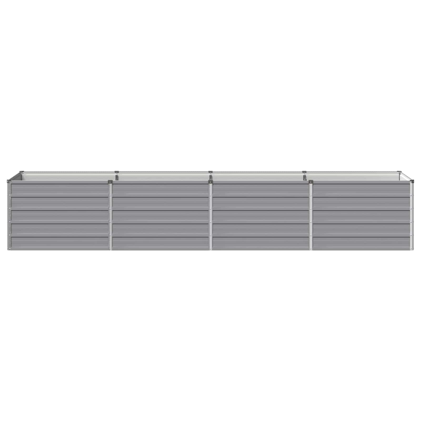 Grey Steel Raised Garden Bed 320x80x55cm