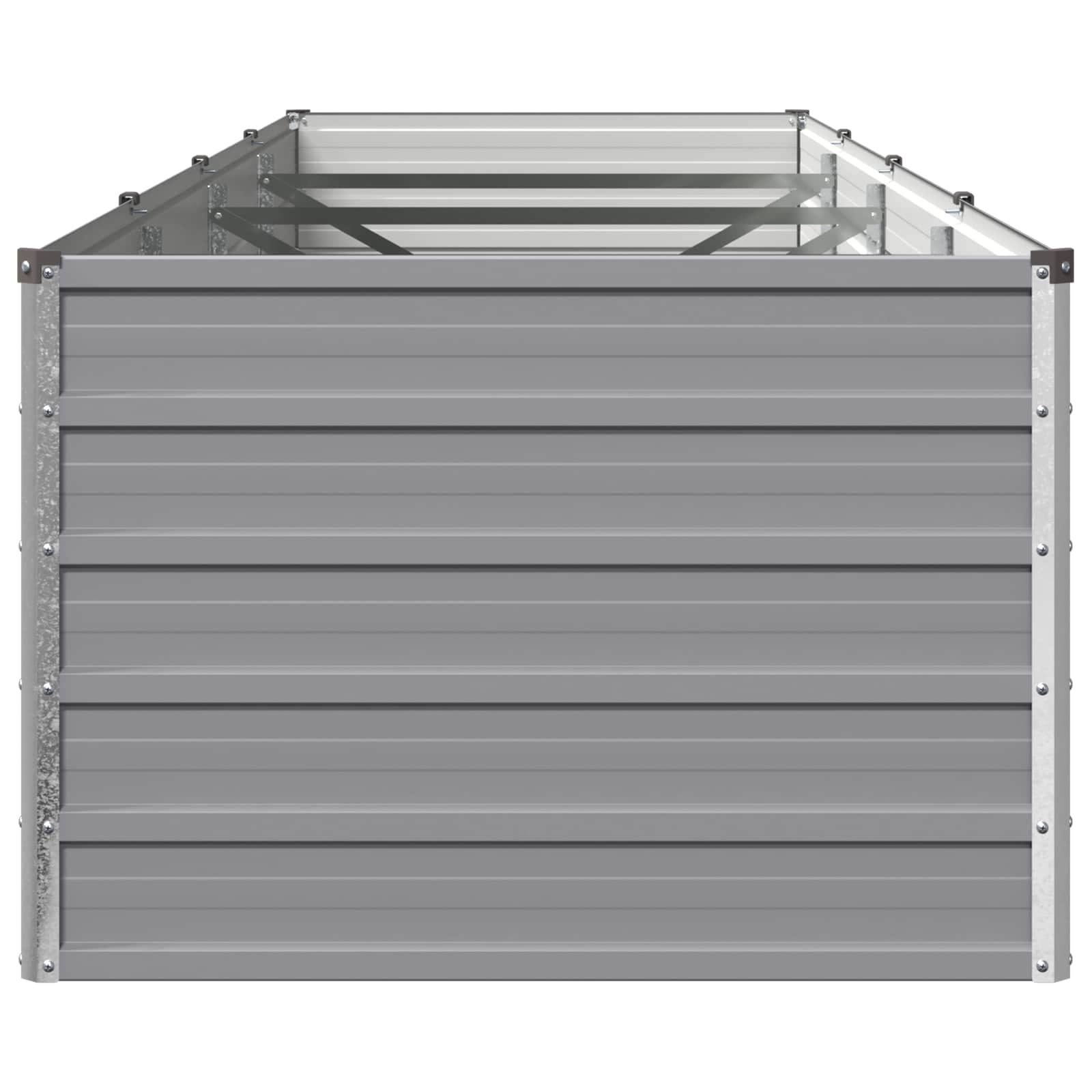 Grey Steel Raised Garden Bed 320x80x55cm