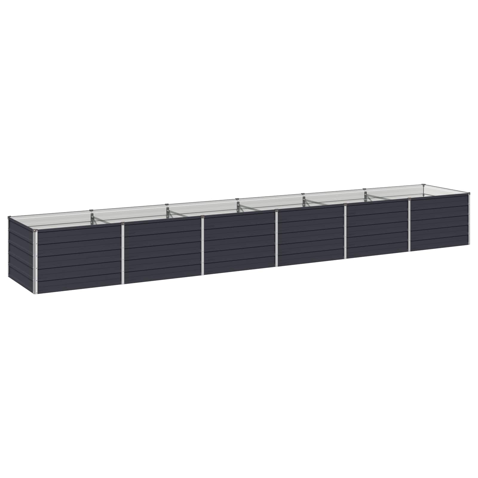Steel Raised Garden Bed Anthracite 480x80x55cm