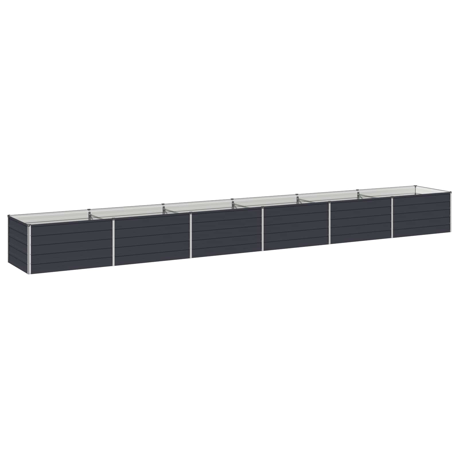 Steel Raised Garden Bed Anthracite 600x80x55cm