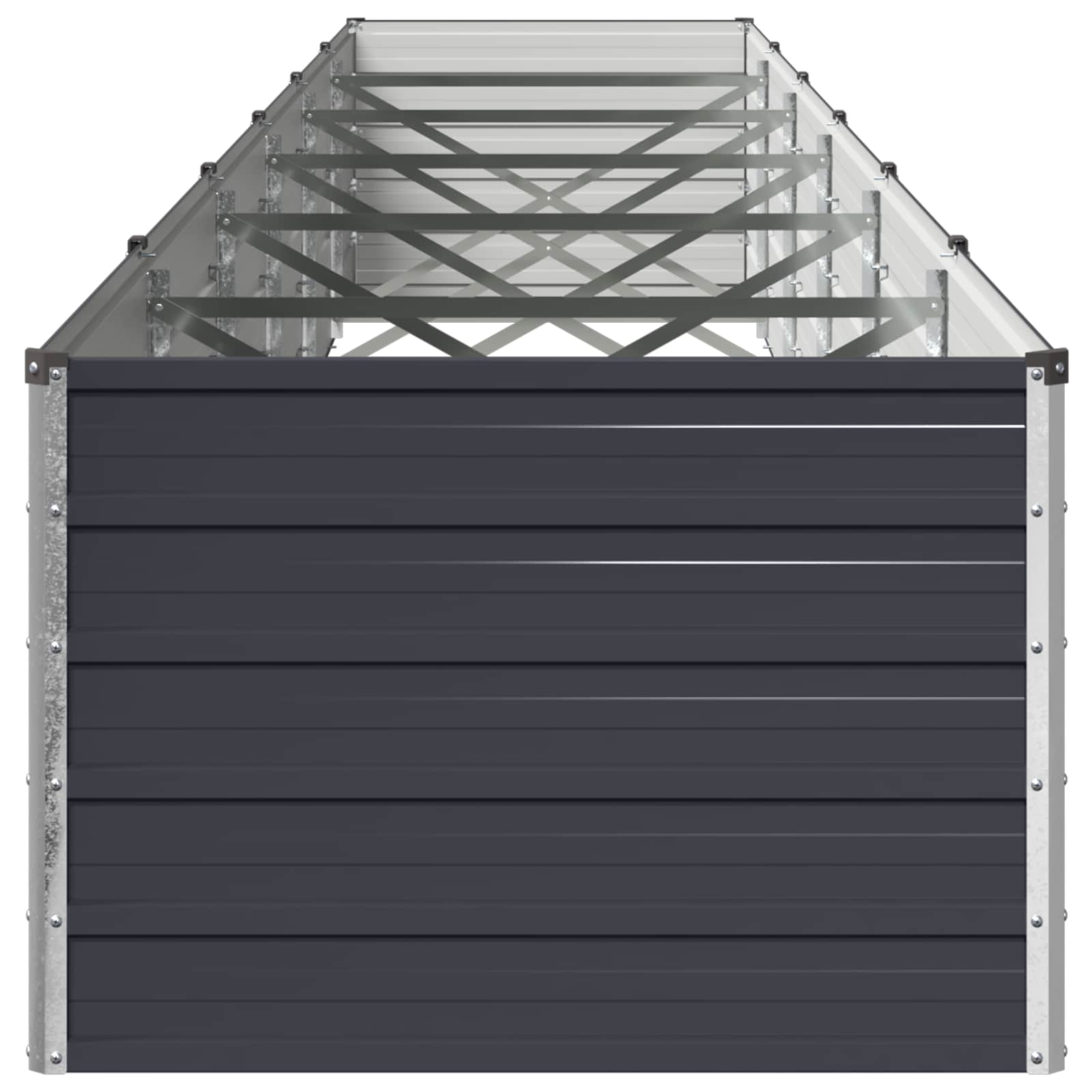 Steel Raised Garden Bed Anthracite 600x80x55cm
