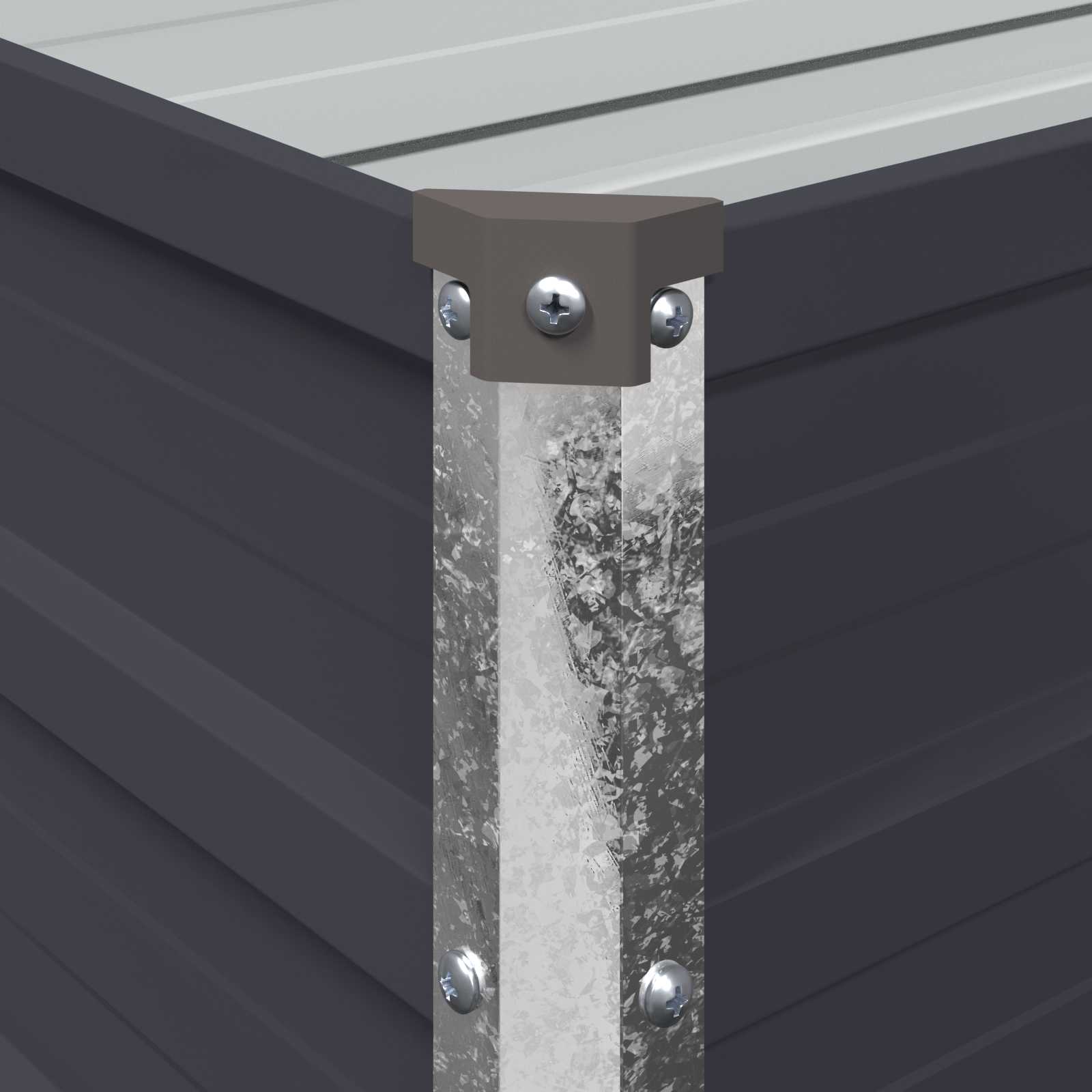 Steel Raised Garden Bed Anthracite 240x80x24cm