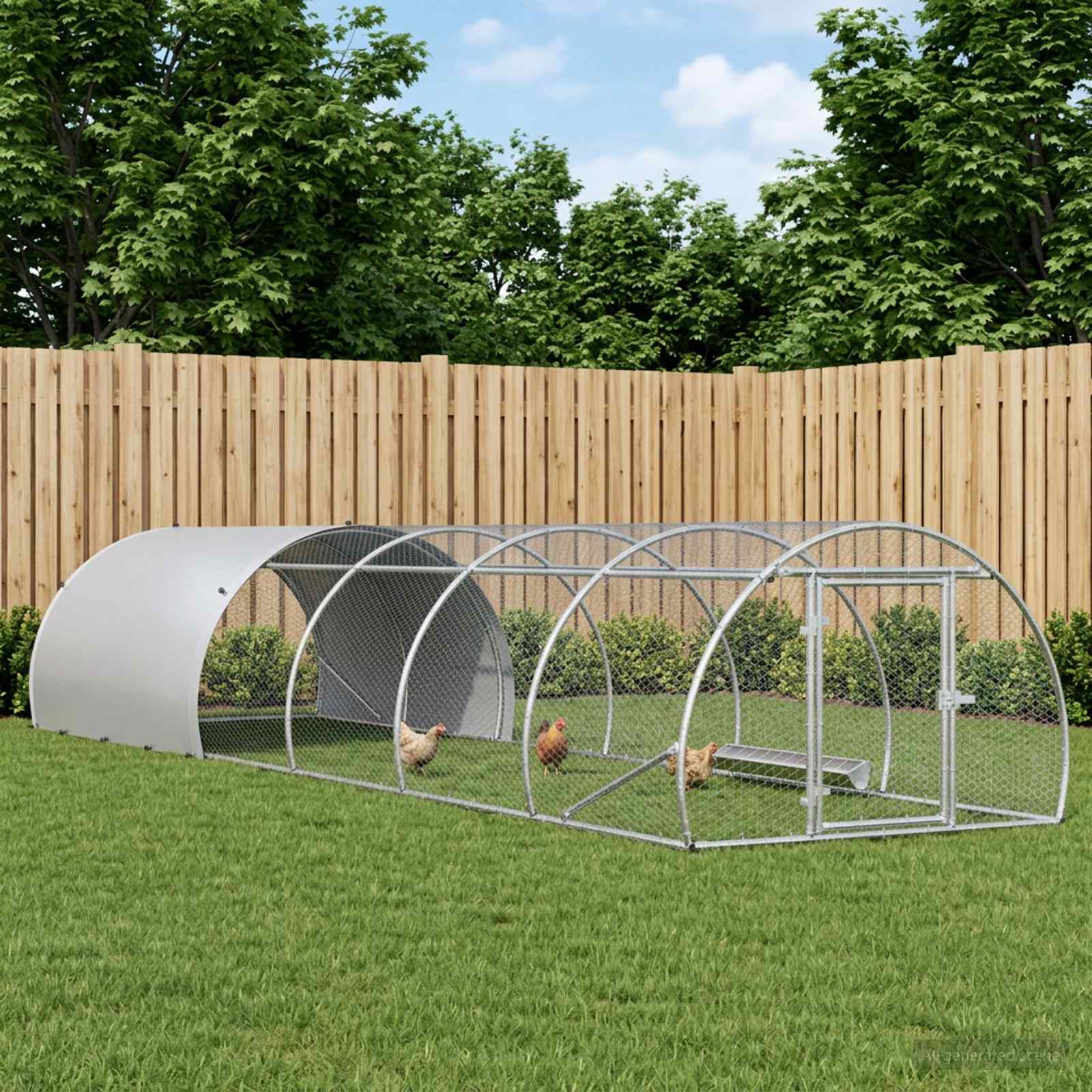 Silver Chicken Coop Large 600x150x100cm