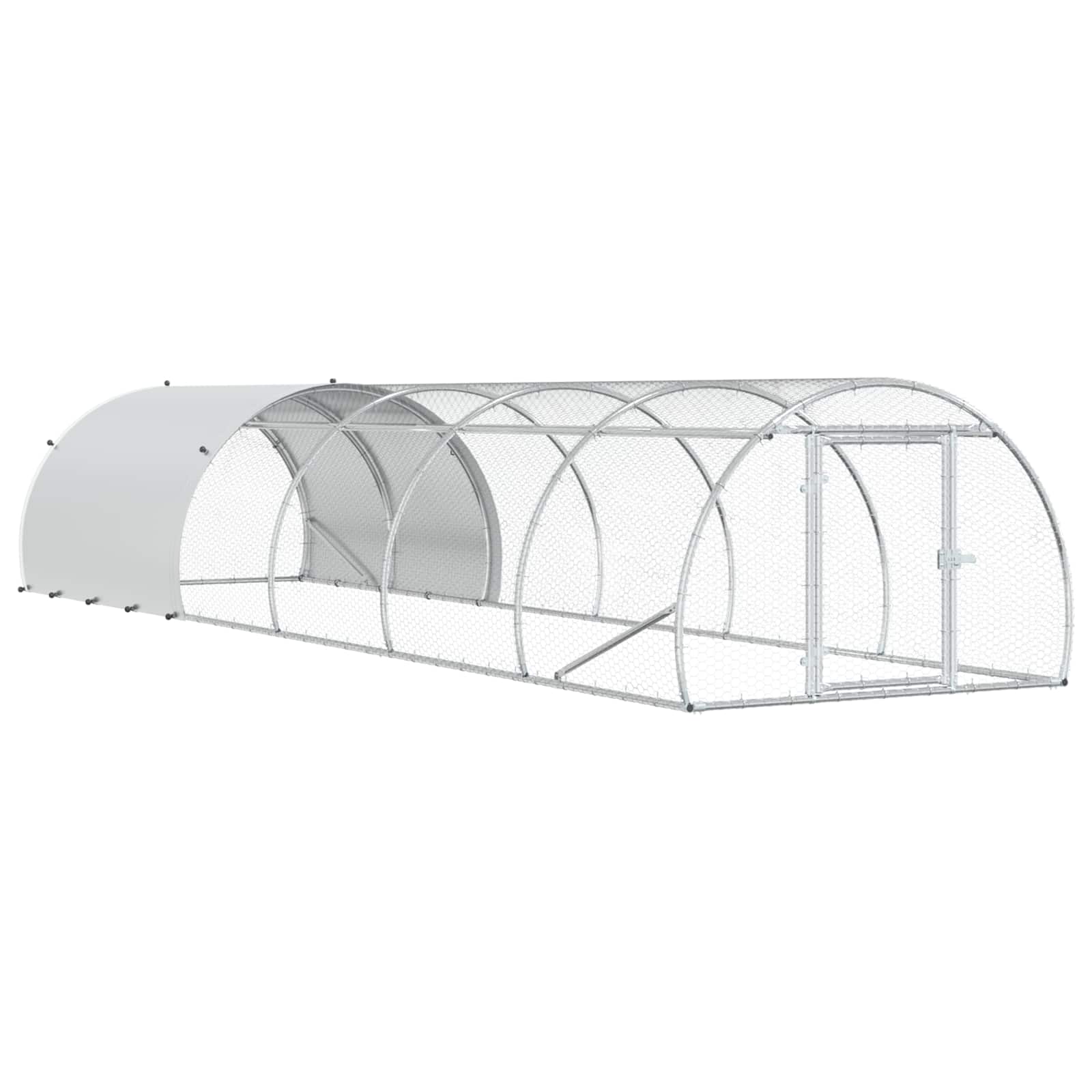 Silver Chicken Coop Large 600x150x100cm