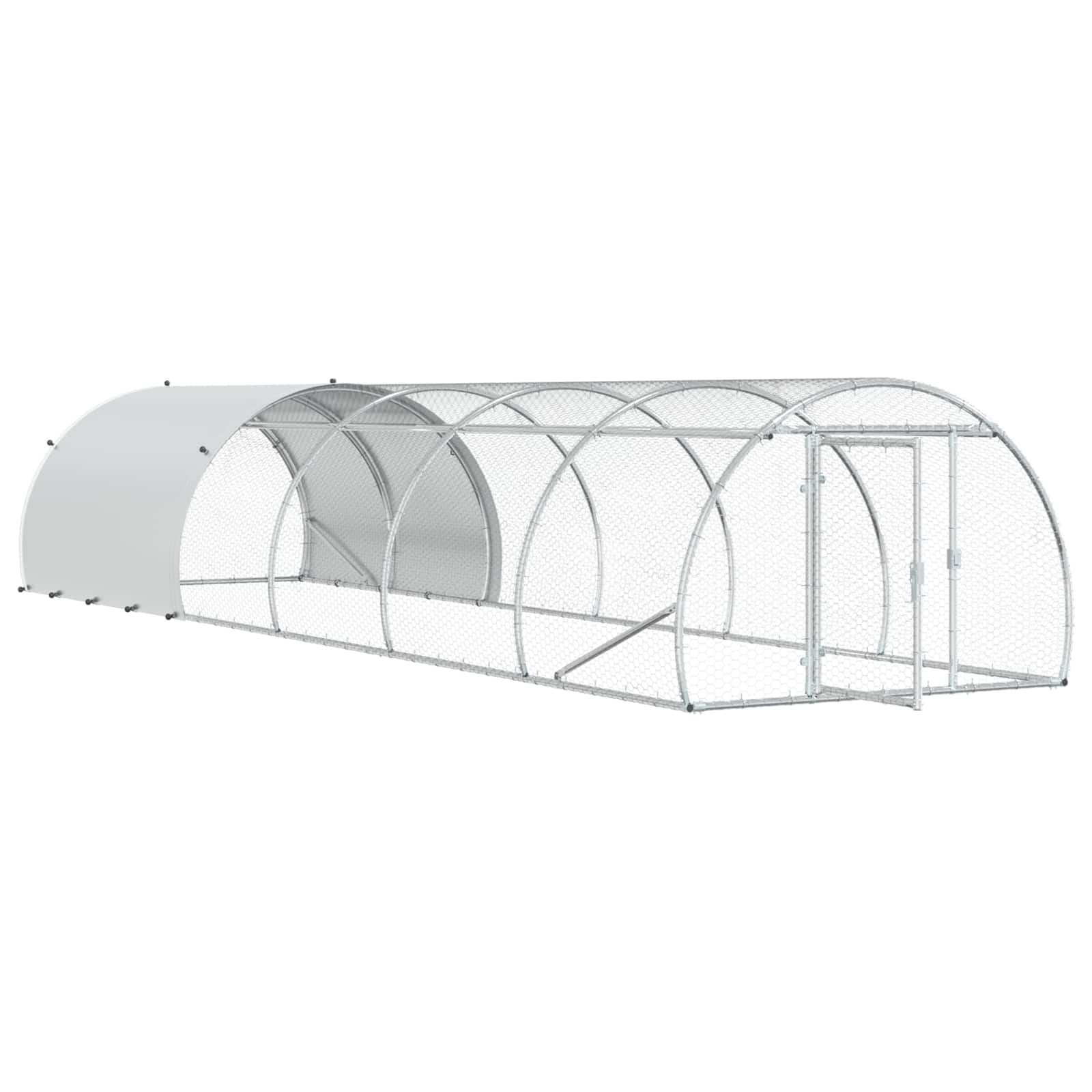 Silver Chicken Coop Large 600x150x100cm
