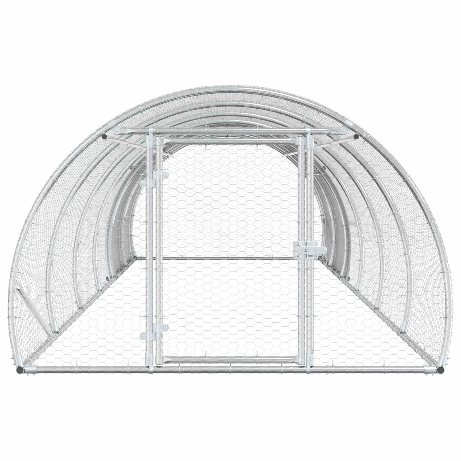 Silver Chicken Coop Large 600x150x100cm