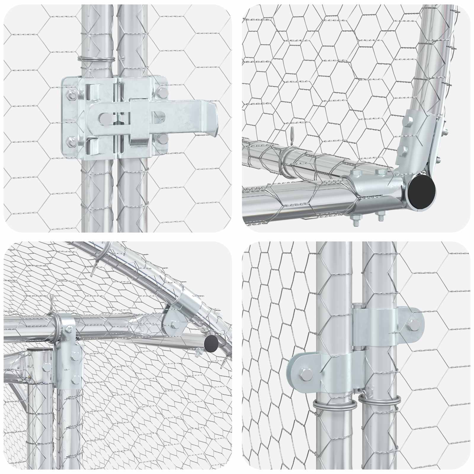 Chicken Coop Galvanised Steel Enclosure 800x150x100cm