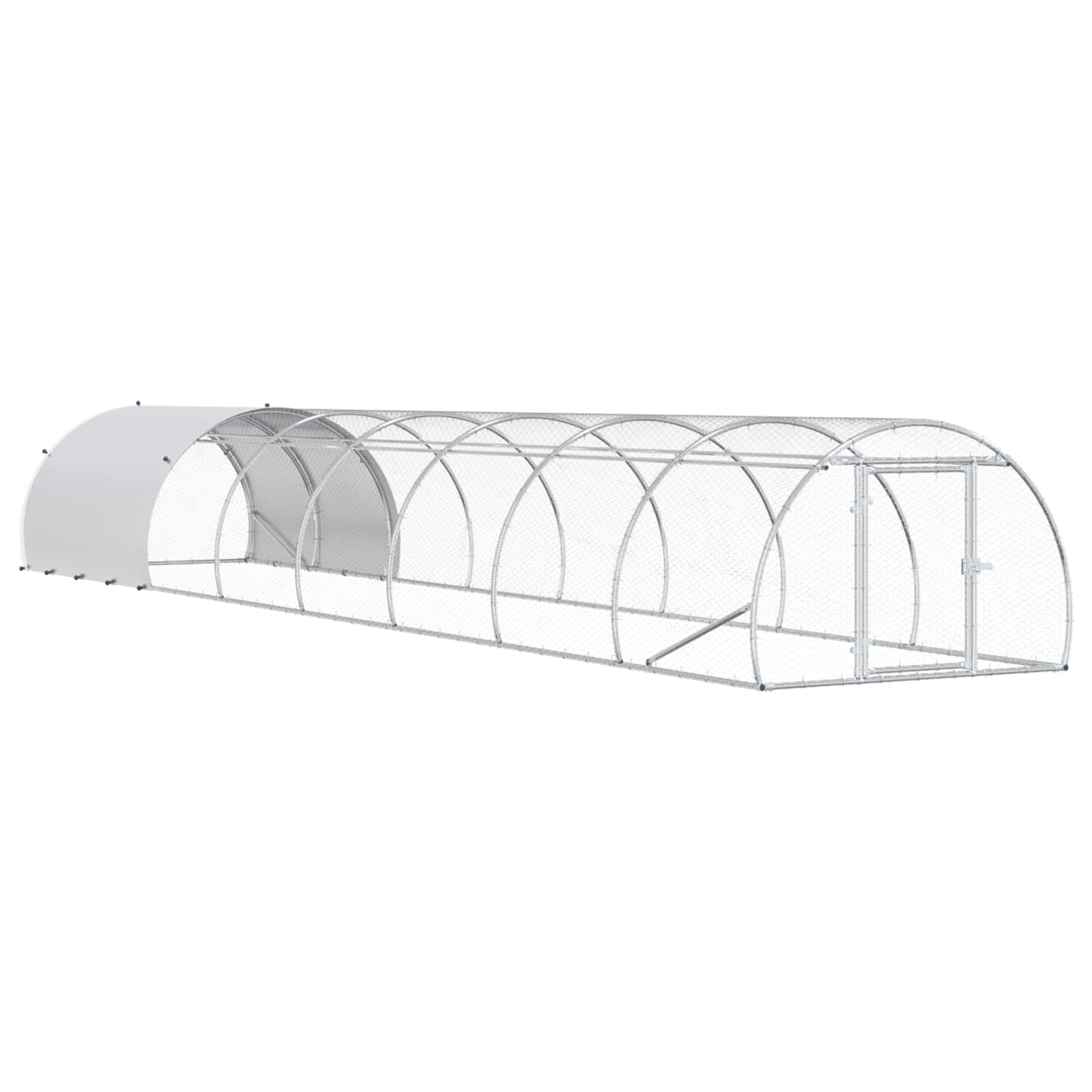Chicken Coop Galvanised Steel Enclosure 800x150x100cm