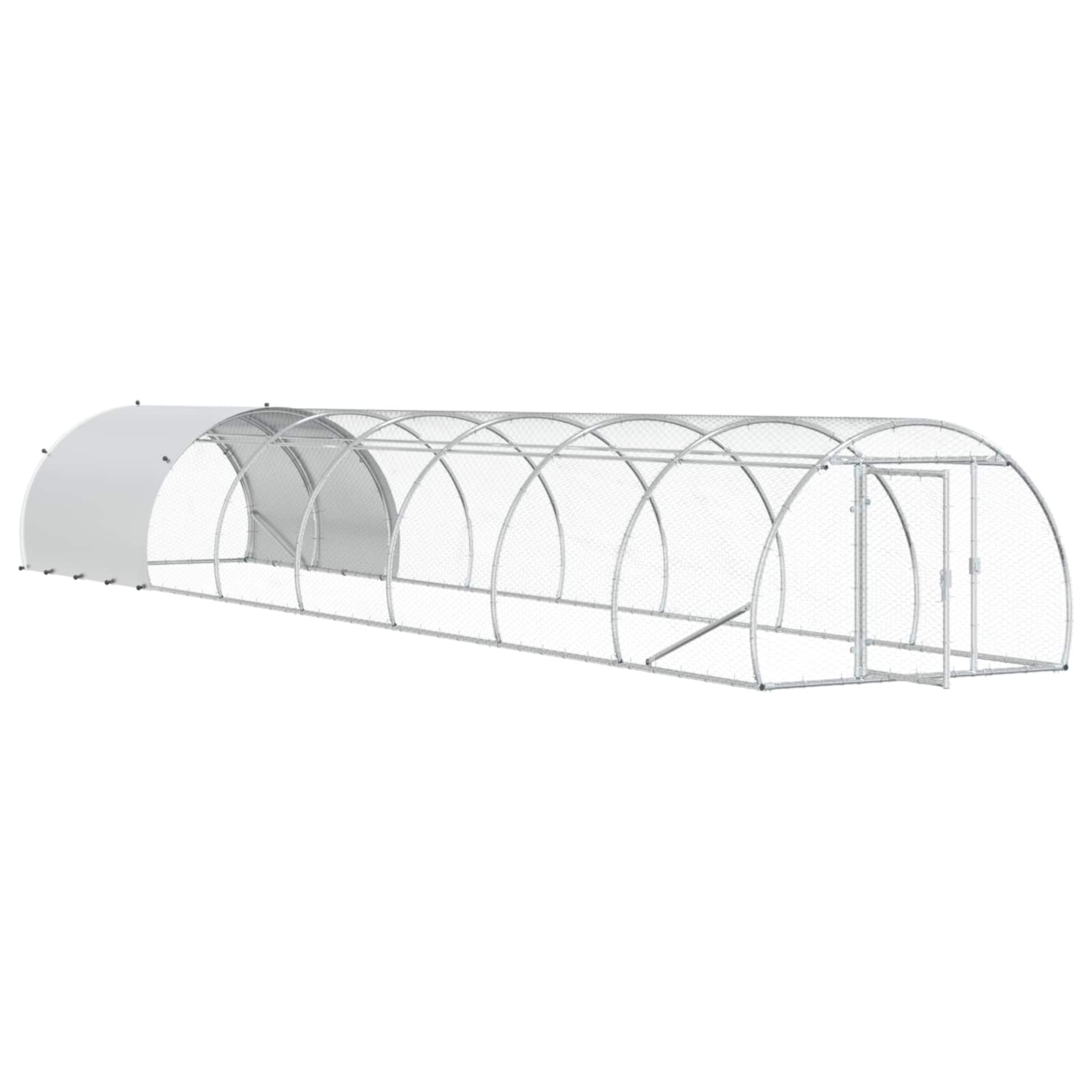 Chicken Coop Galvanised Steel Enclosure 800x150x100cm