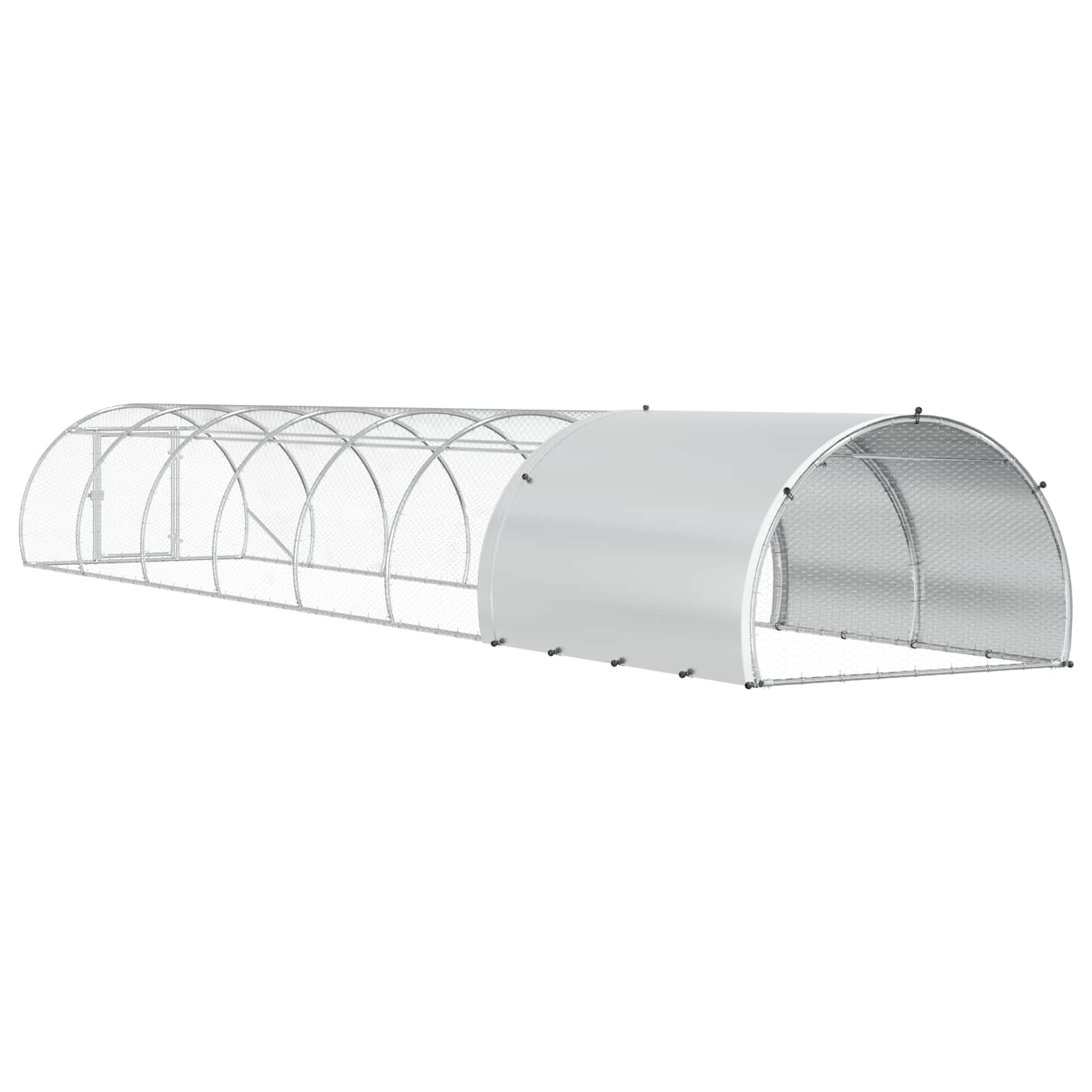 Chicken Coop Galvanised Steel Enclosure 800x150x100cm