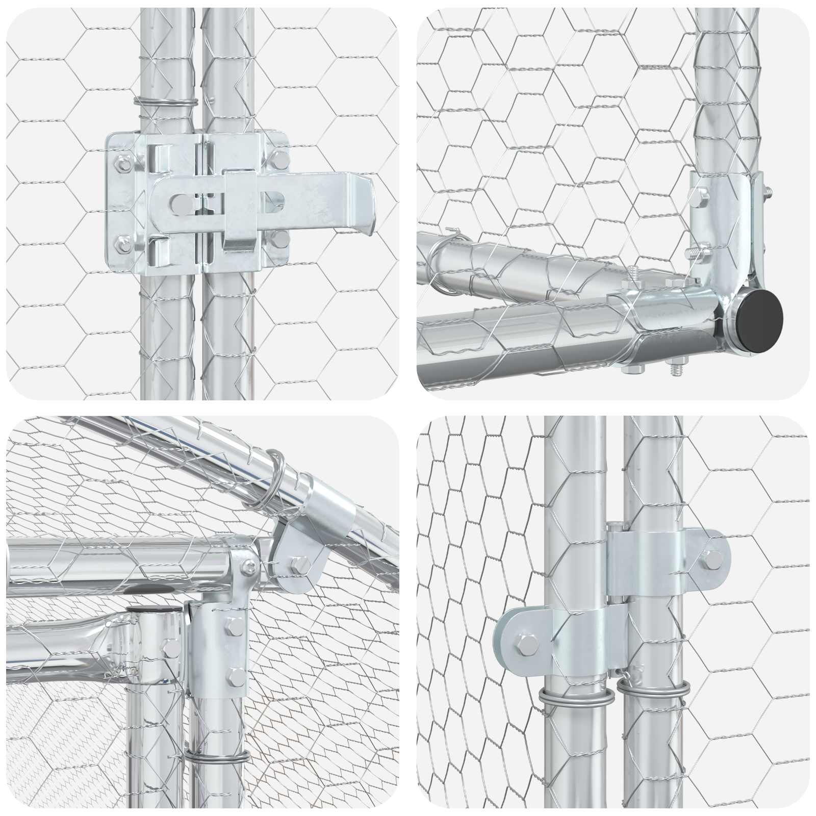 Silver Chicken Coop Enclosure 1000x200x200cm