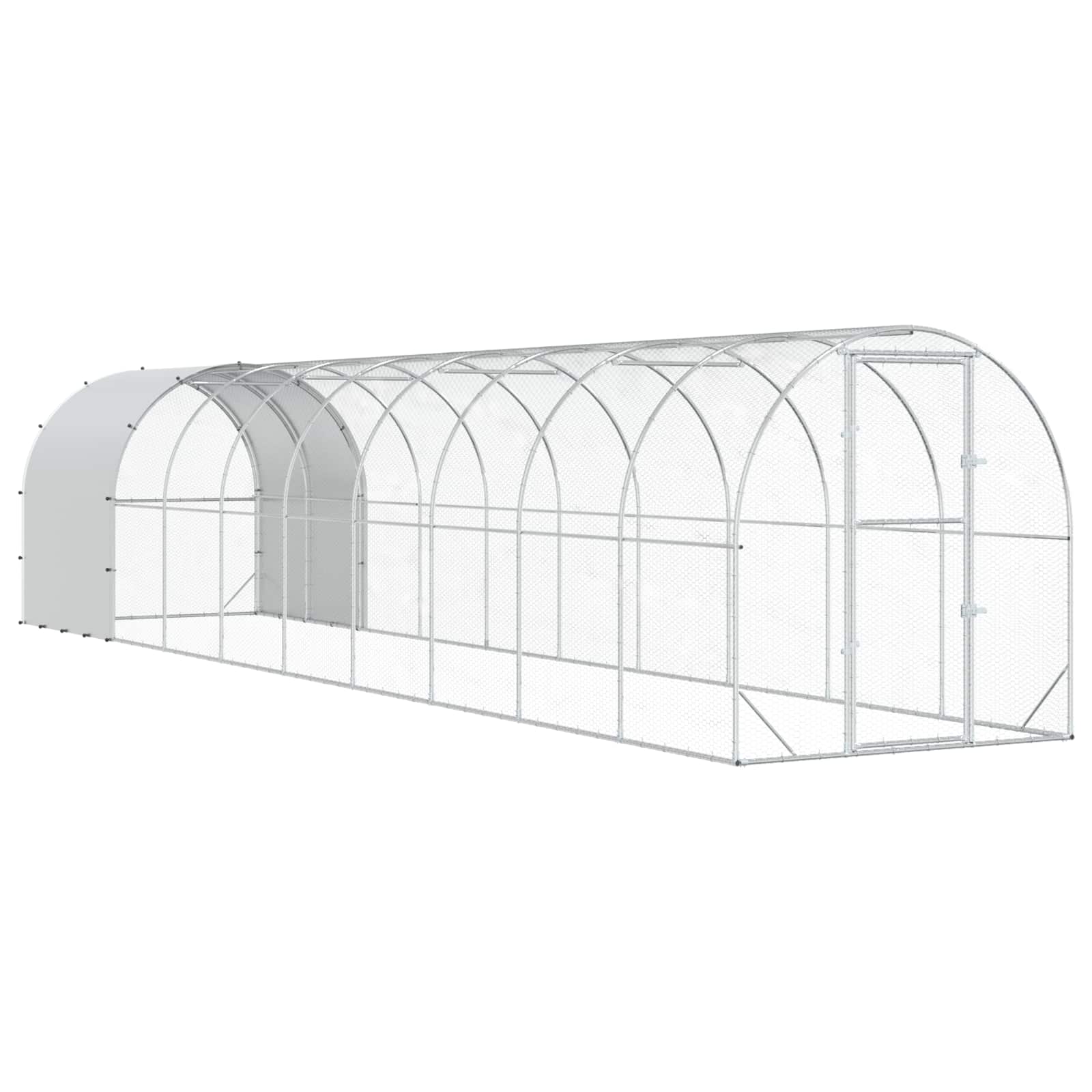 Silver Chicken Coop Enclosure 1000x200x200cm