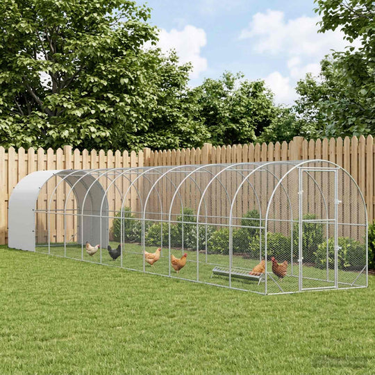 Chicken Coop Galvanised Steel Enclosure 1200x200x200cm