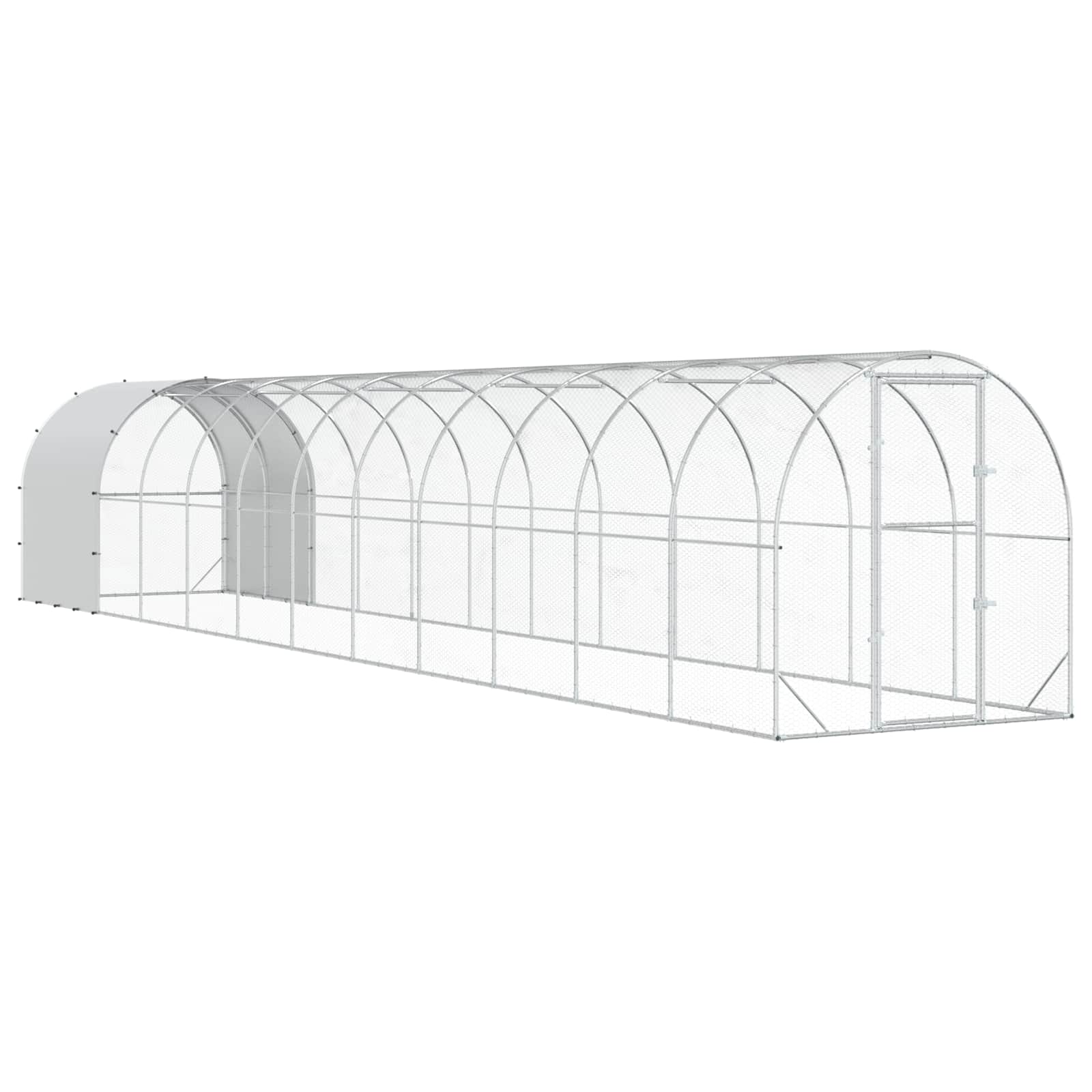 Chicken Coop Galvanised Steel Enclosure 1200x200x200cm