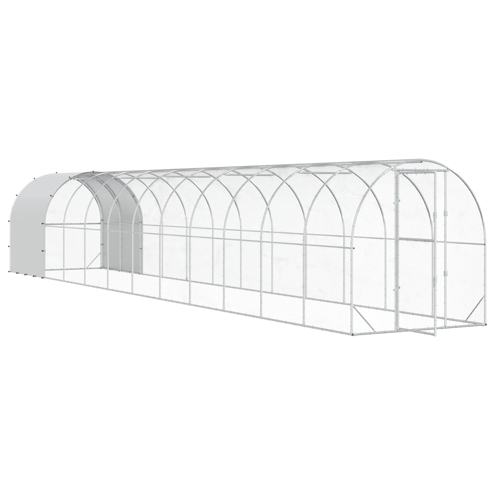 Chicken Coop Galvanised Steel Enclosure 1200x200x200cm