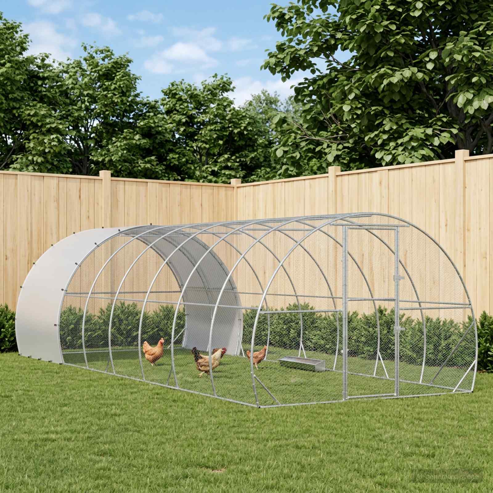 Chicken Coop Galvanised Steel Enclosure 800x300x200cm