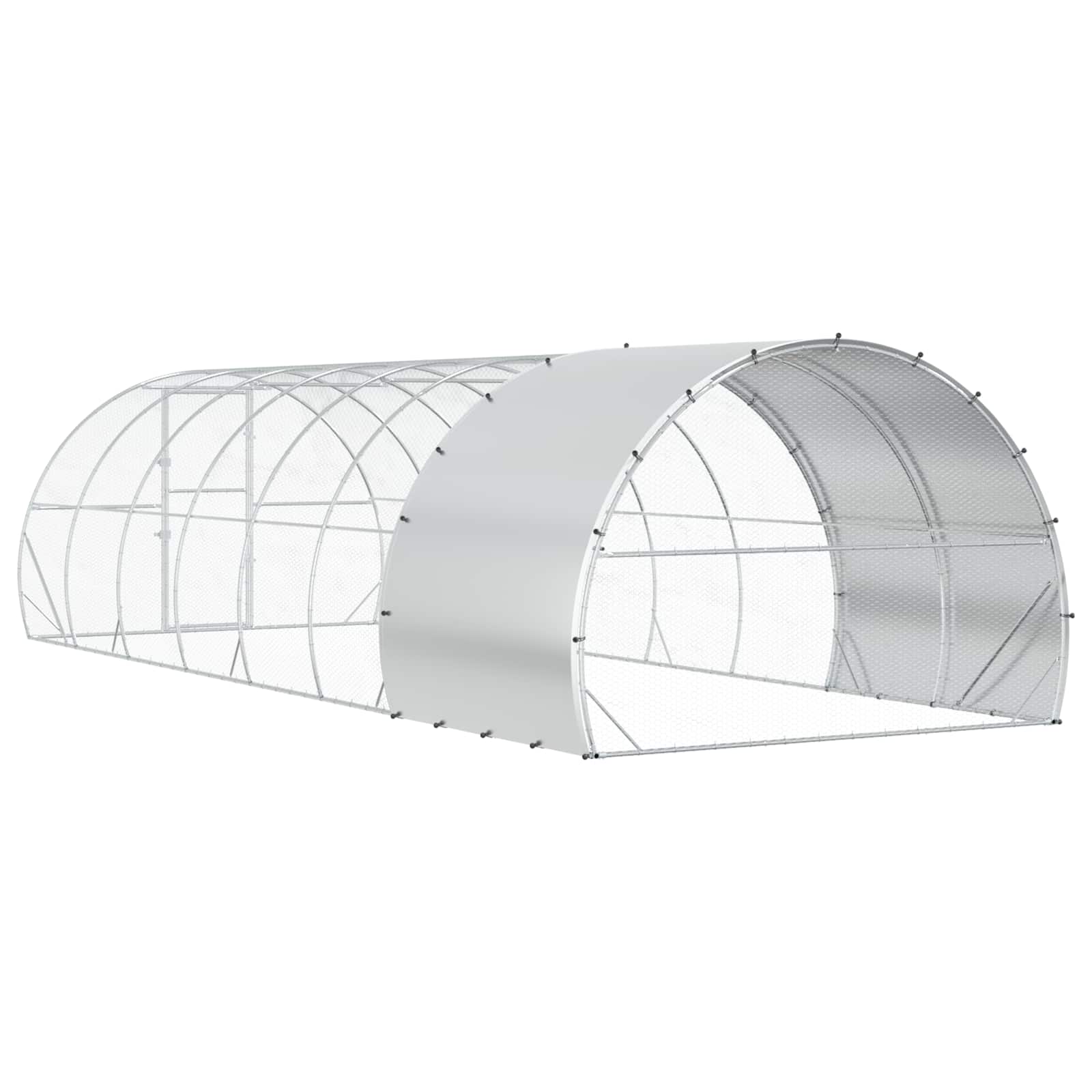 Chicken Coop Galvanised Steel Enclosure 800x300x200cm