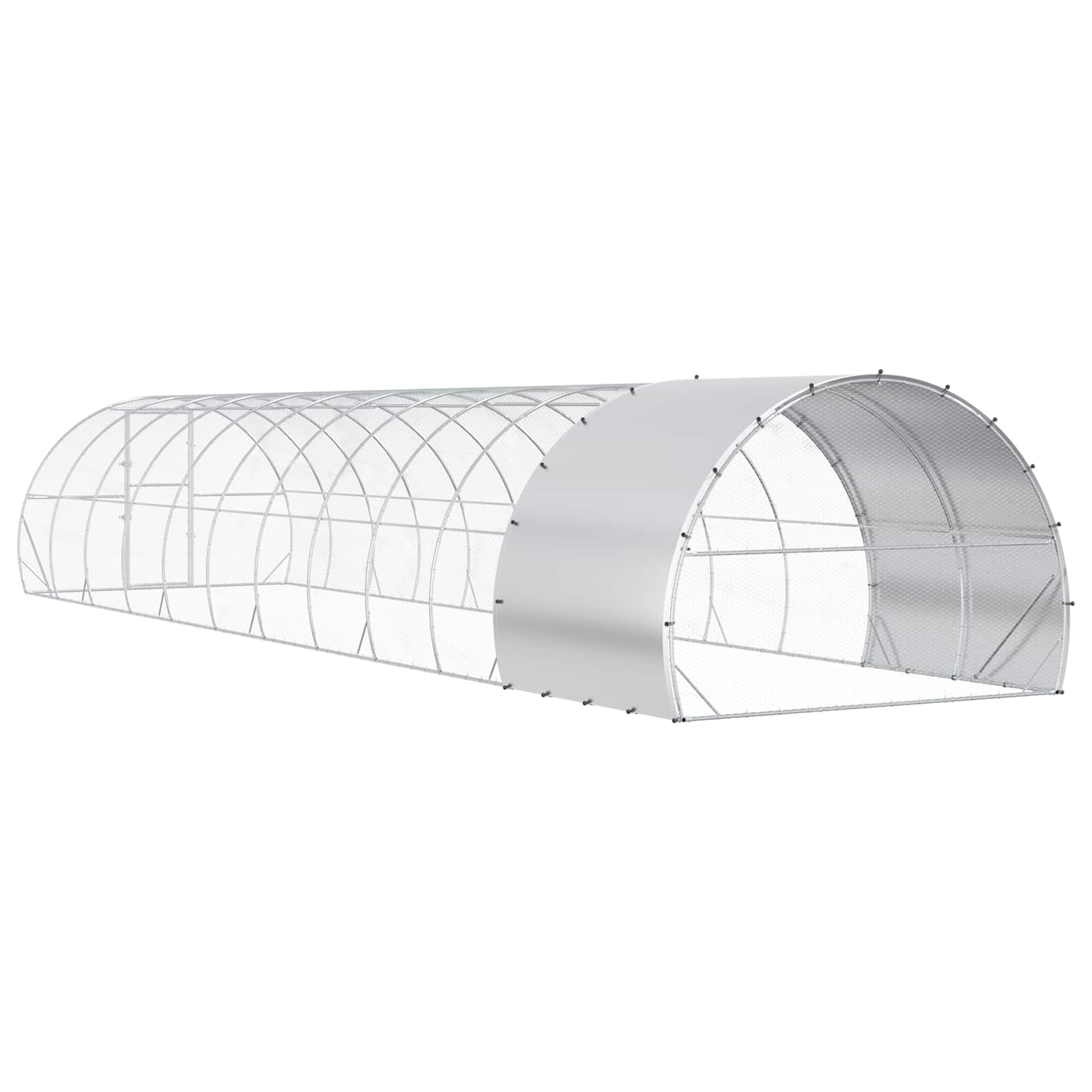 Chicken Coop Galvanised Steel Enclosure 1200x300x200cm