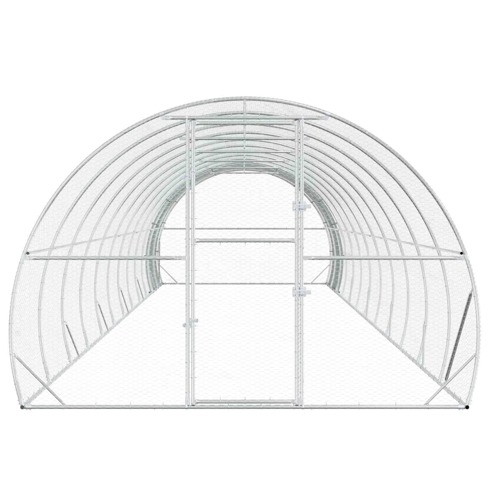 Chicken Coop Galvanised Steel Enclosure 1200x300x200cm
