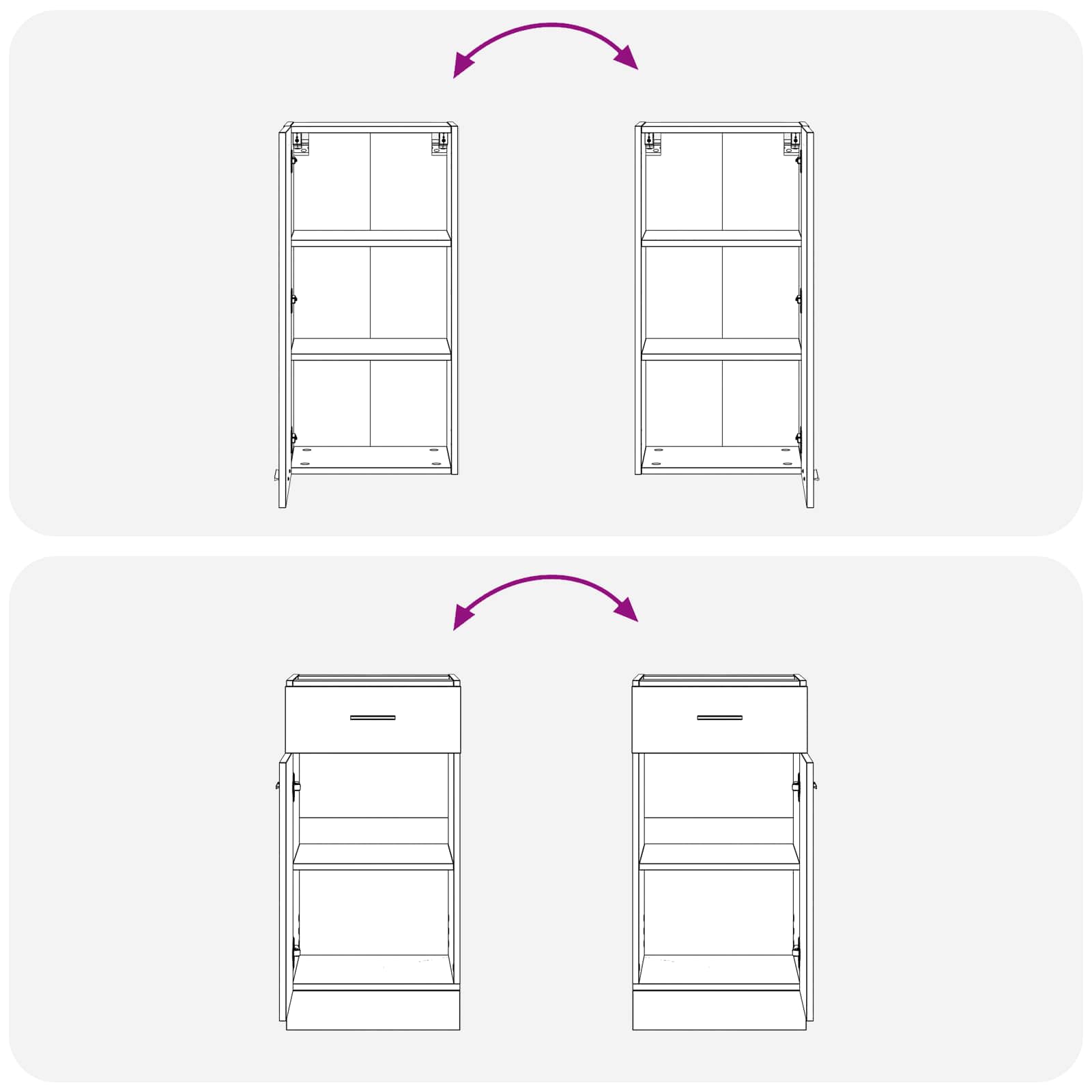 White Kitchen Cabinet Set 5 Piece Engineered Wood | Simplede