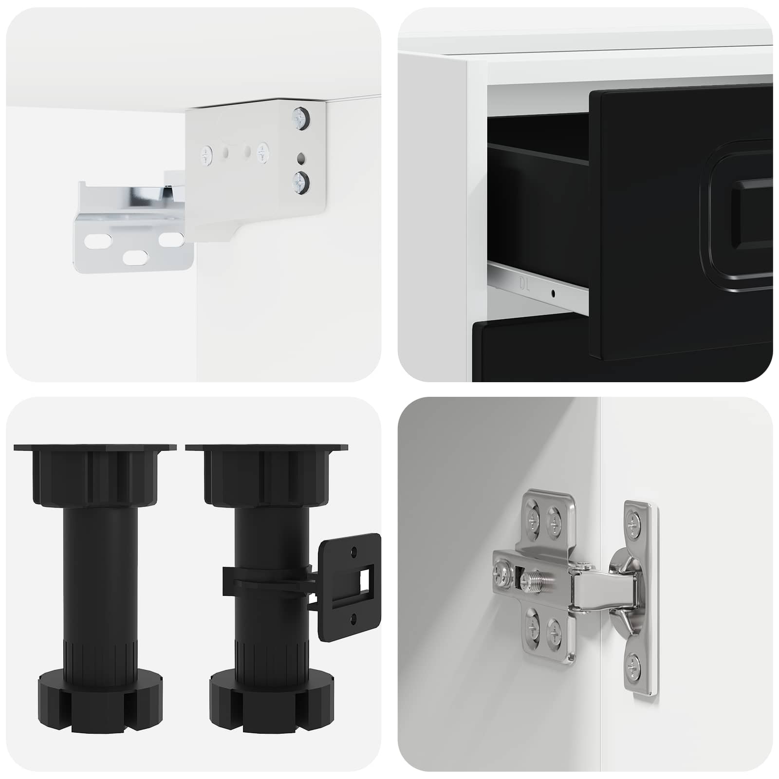 Black Kitchen Cabinet Set 5 Piece | Simpledeals
