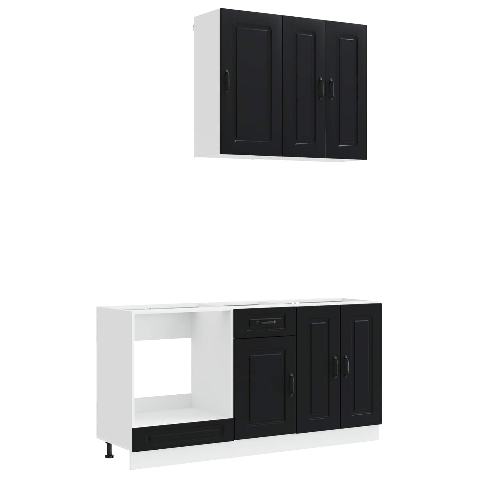 Black Kitchen Cabinet Set 5 Piece | Simpledeals