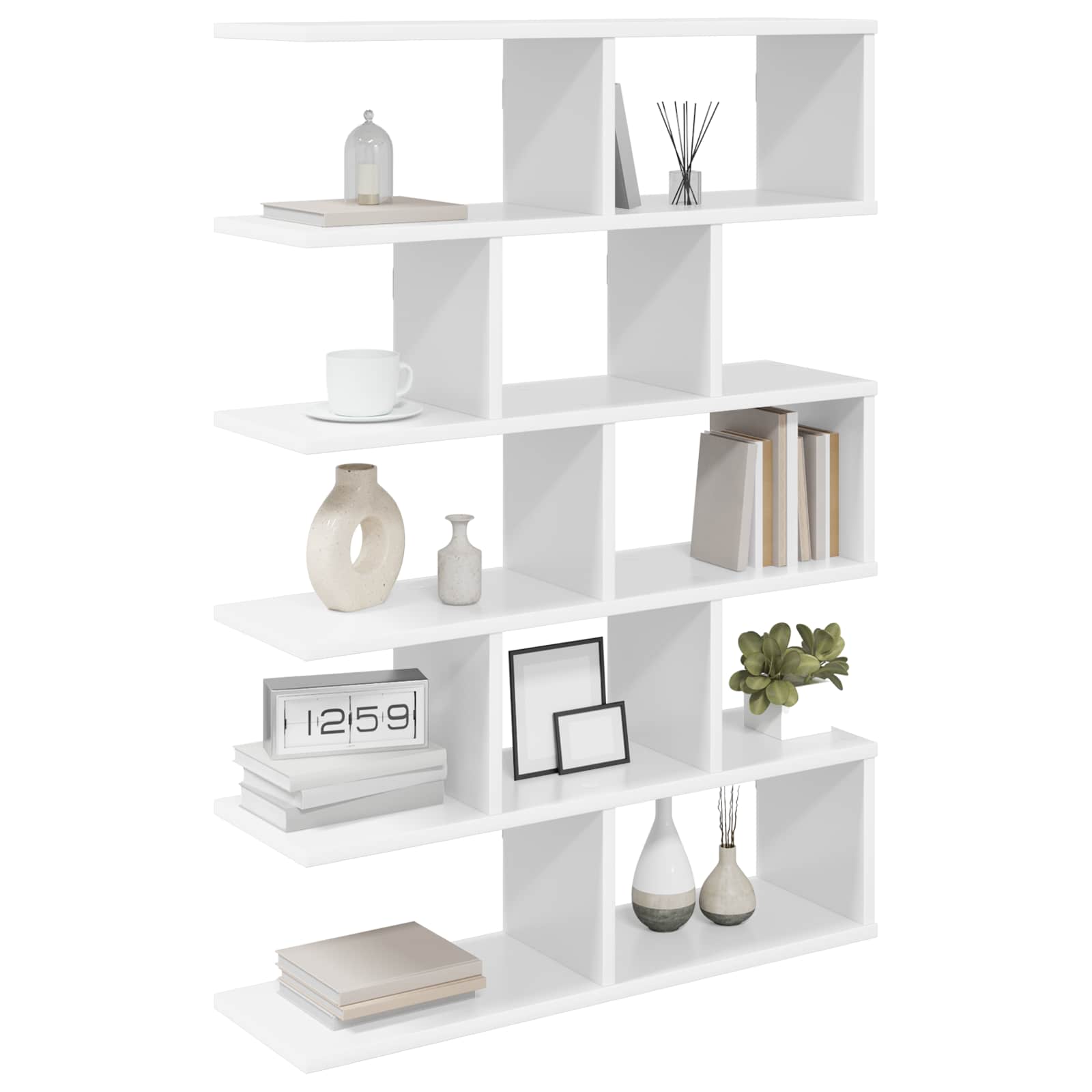 White Wall Shelf 12 Compartments 70x100cm | Simpledeals