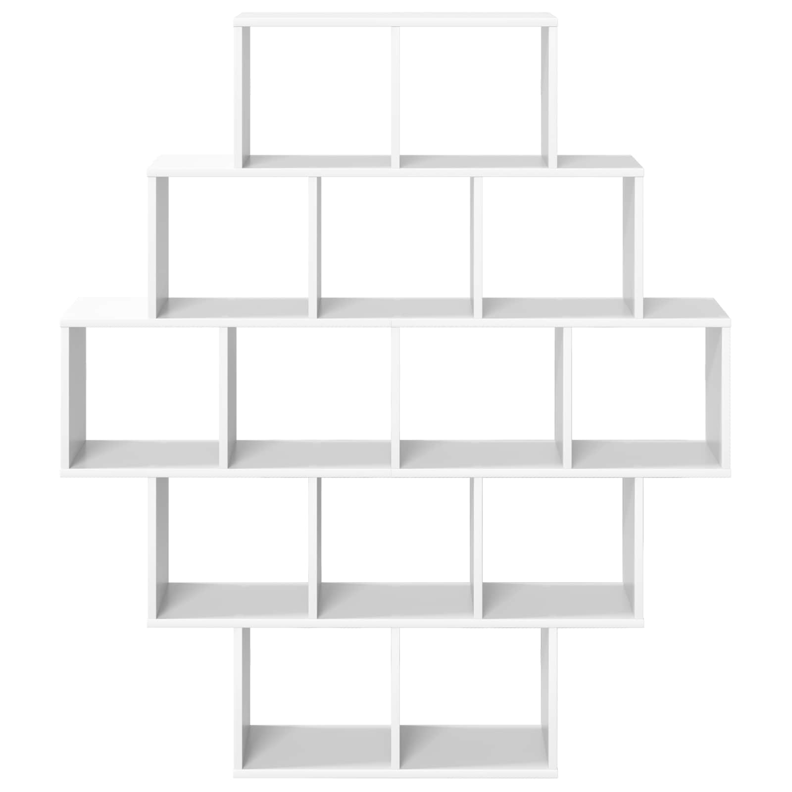 Wall Shelf 14 Compartments White 120cm | Simpledeals