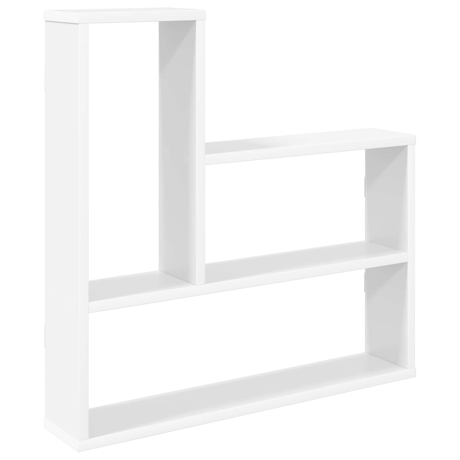 White Wall Shelf 3 Compartments 60cm | Simpledeals
