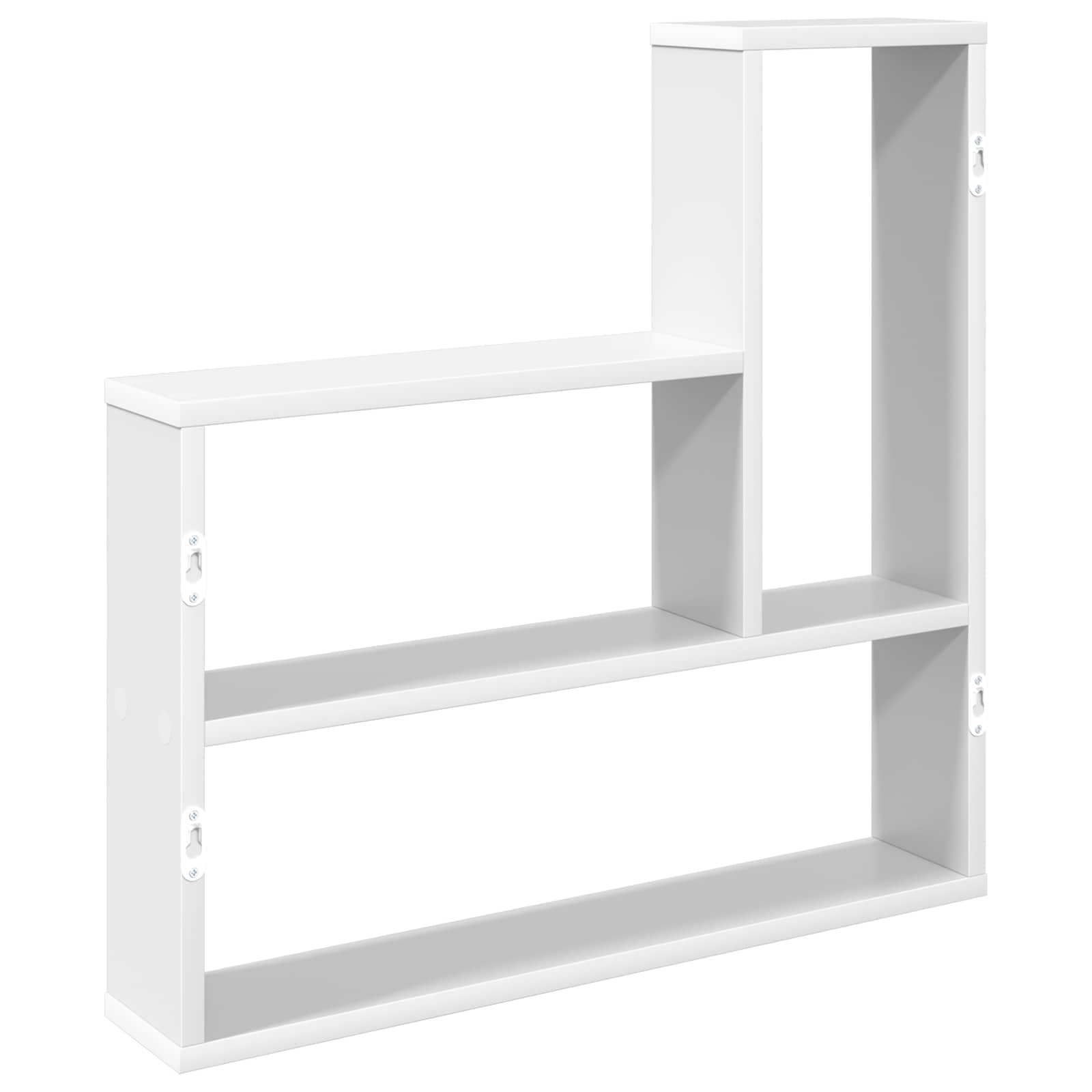 White Wall Shelf 3 Compartments 60cm | Simpledeals