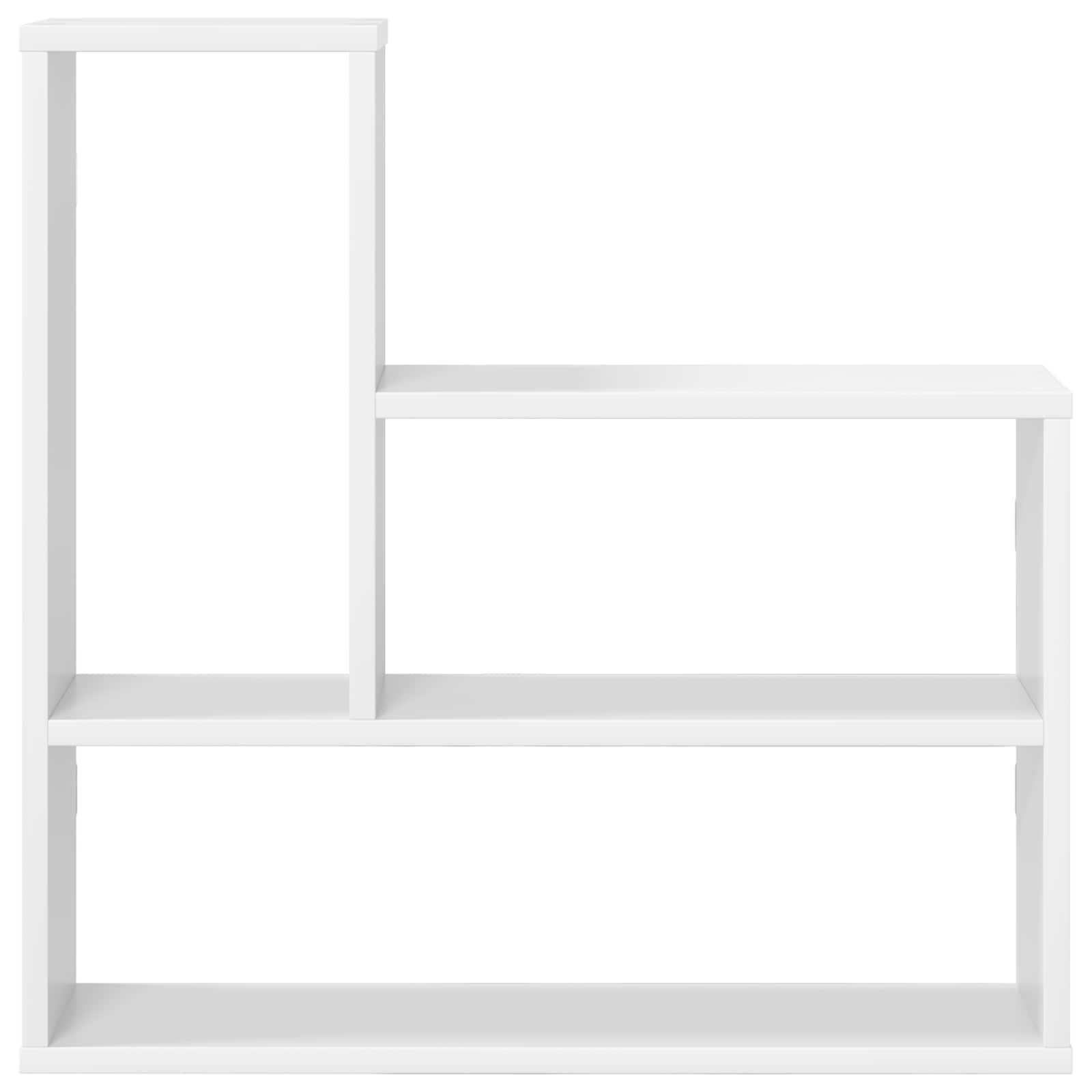White Wall Shelf 3 Compartments 60cm | Simpledeals