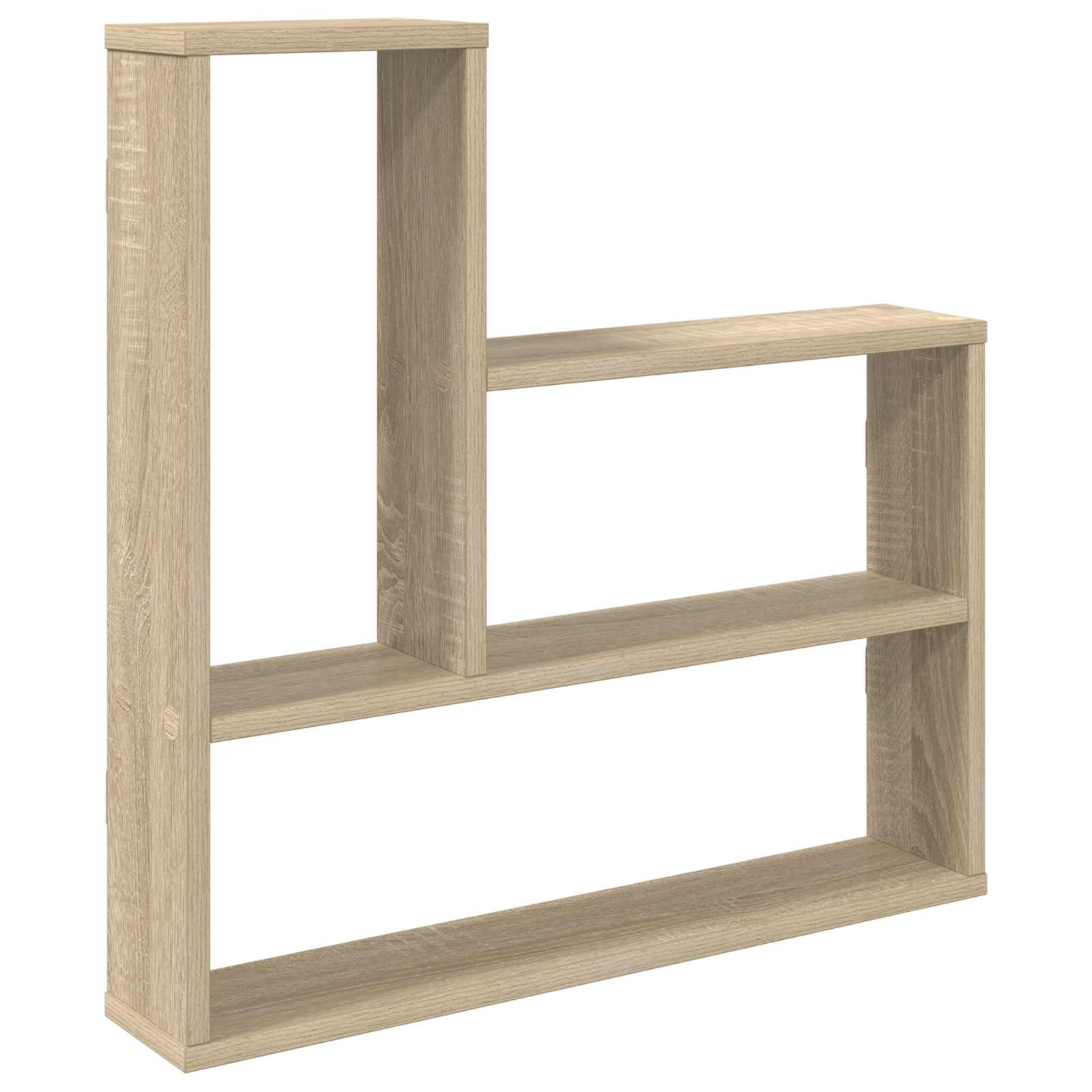 Wall Shelf Sonoma Oak 3 Compartment 60cm | Simpledeals