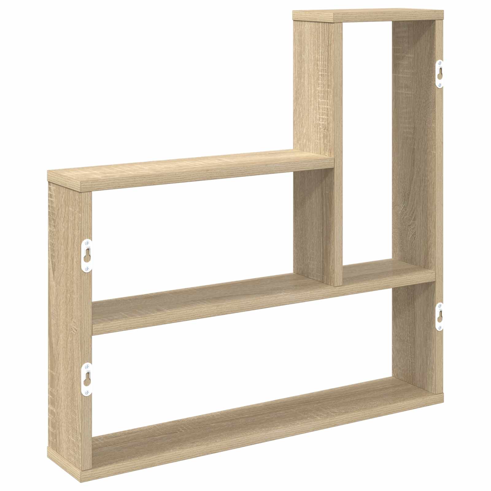 Wall Shelf Sonoma Oak 3 Compartment 60cm | Simpledeals