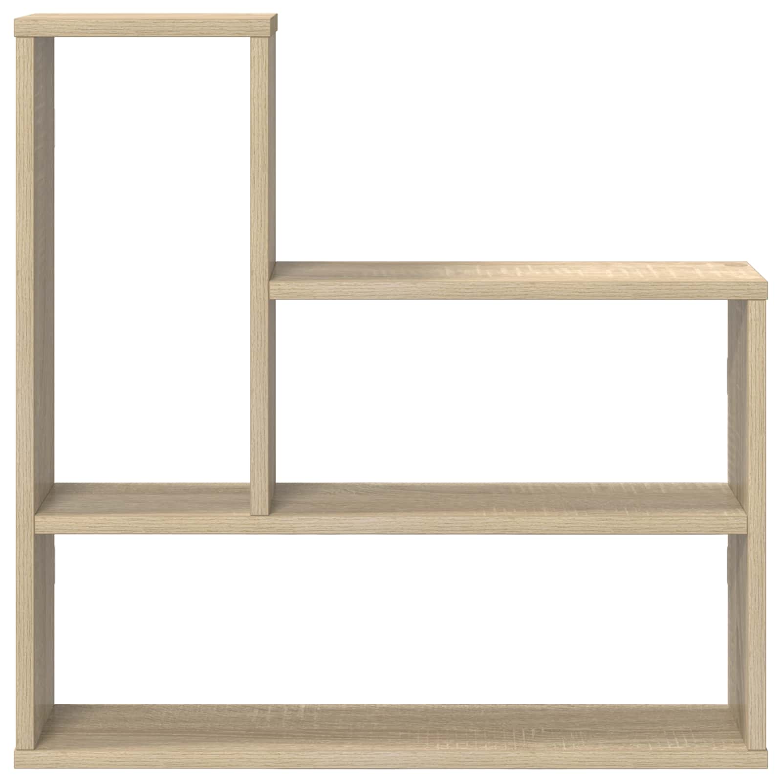 Wall Shelf Sonoma Oak 3 Compartment 60cm | Simpledeals