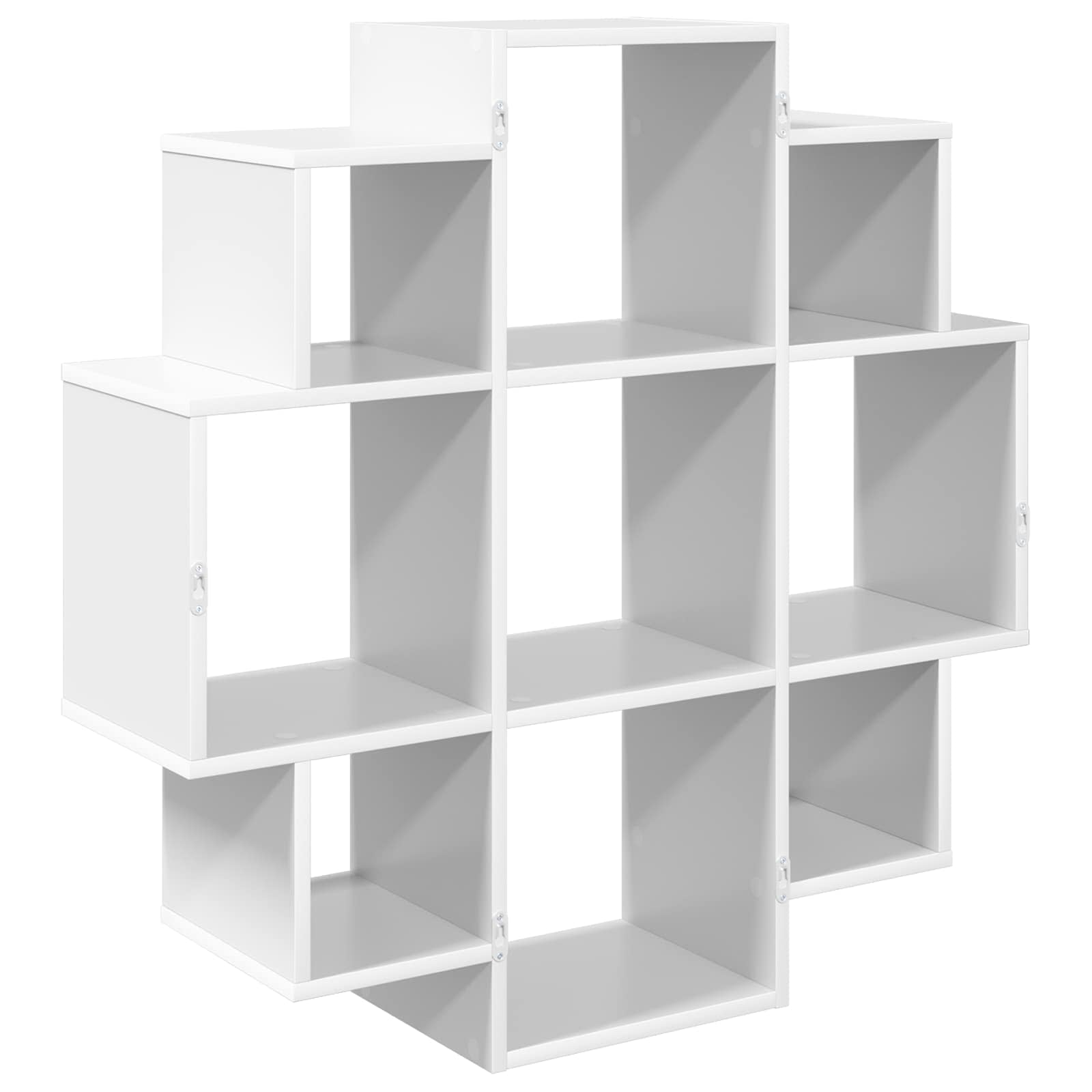 White Wall Shelf 9 Compartments 90cm | Simpledeals