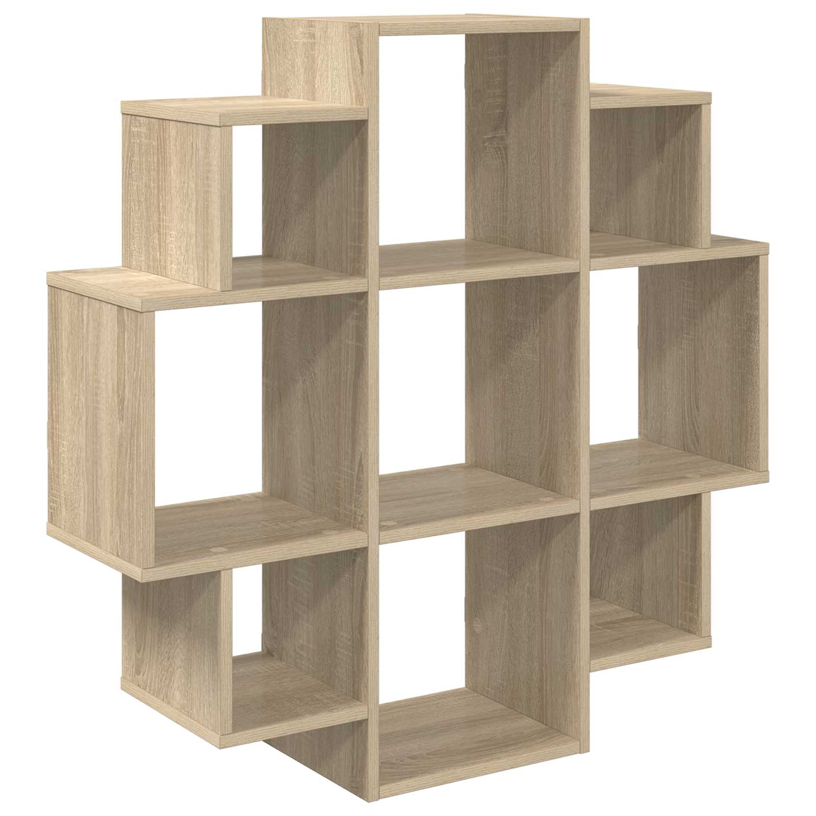 Wall Shelf 9 Compartments Sonoma Oak 90cm | Simpledeals