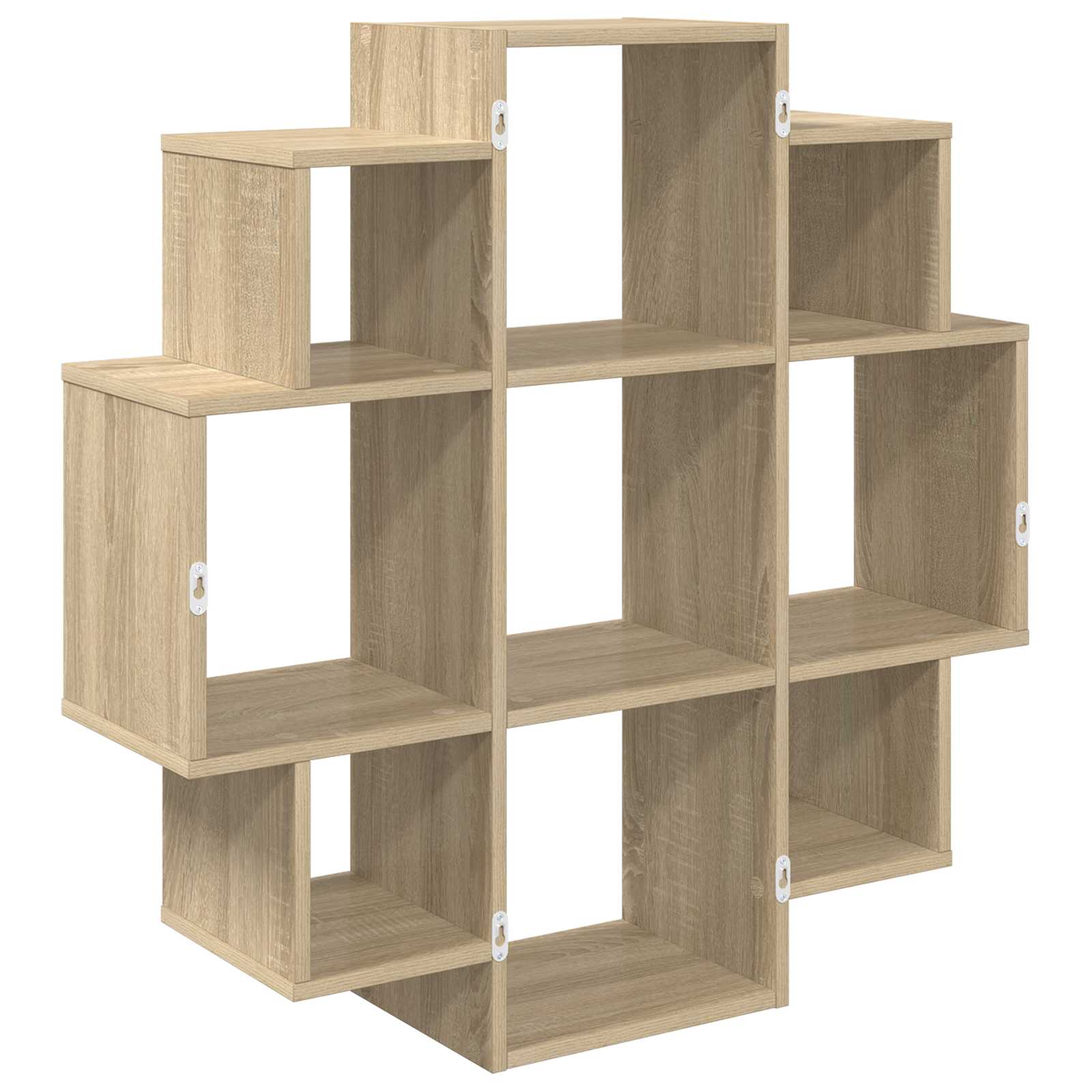 Wall Shelf 9 Compartments Sonoma Oak 90cm | Simpledeals