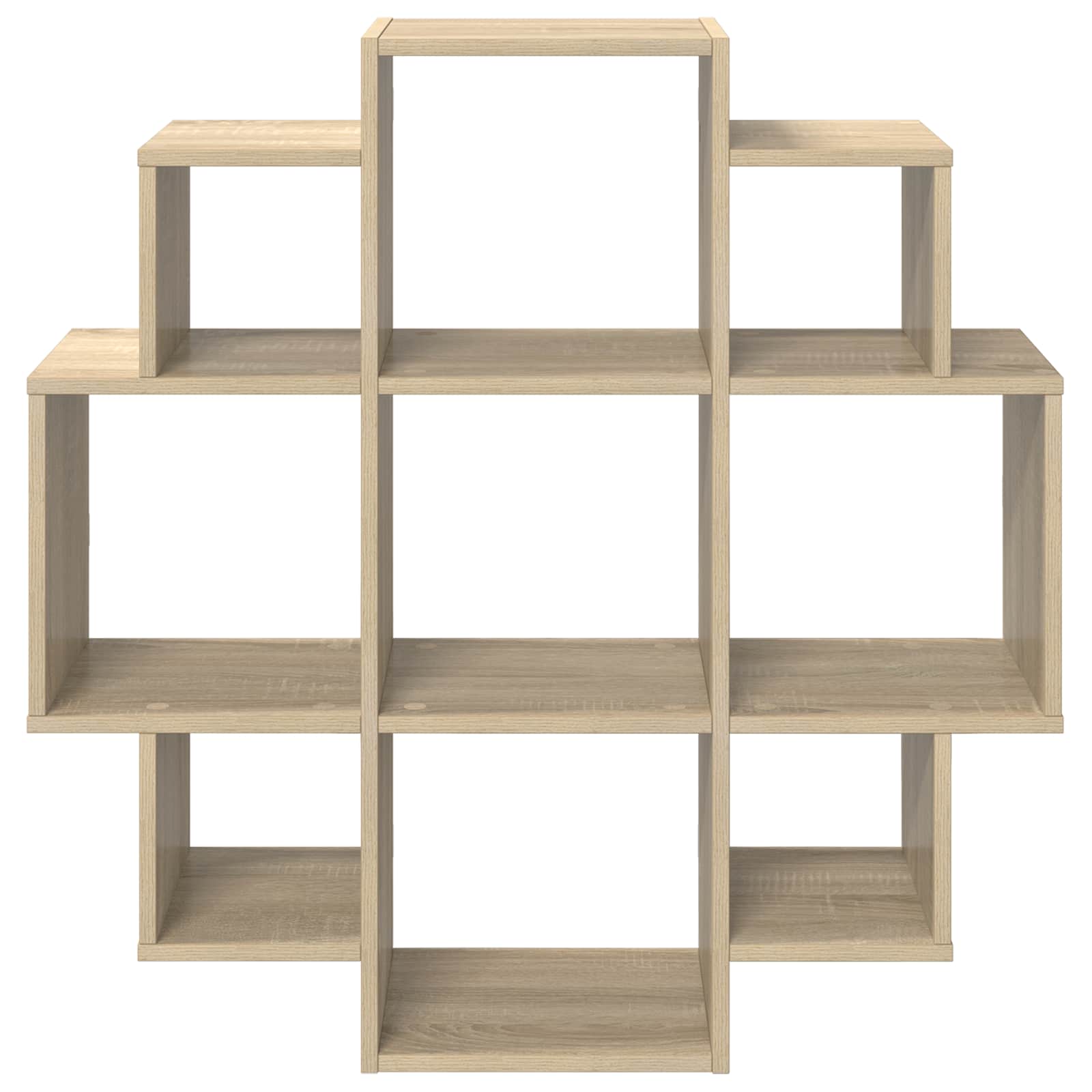 Wall Shelf 9 Compartments Sonoma Oak 90cm | Simpledeals