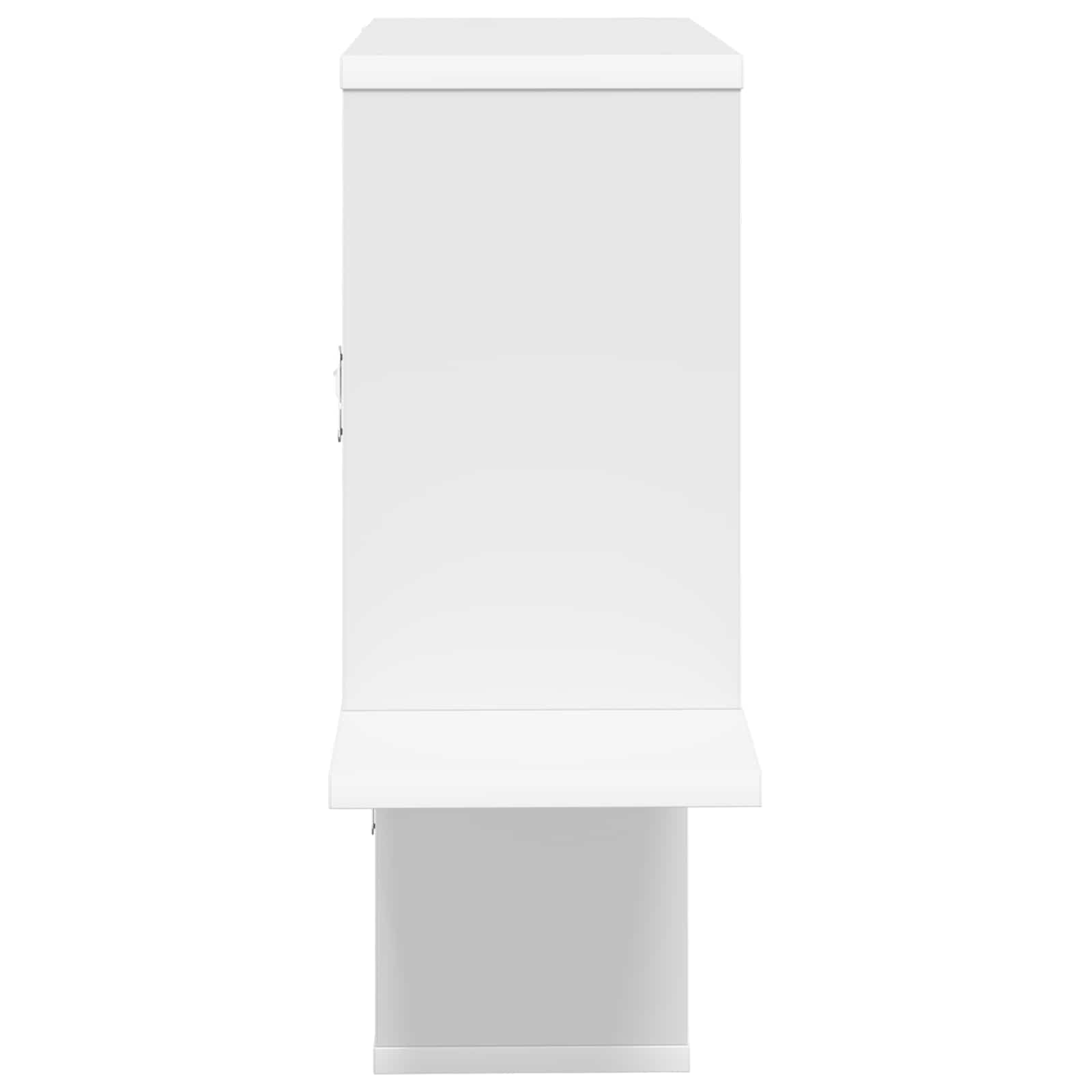 White Wall Shelf 122cm Engineered Wood | Simpledeals