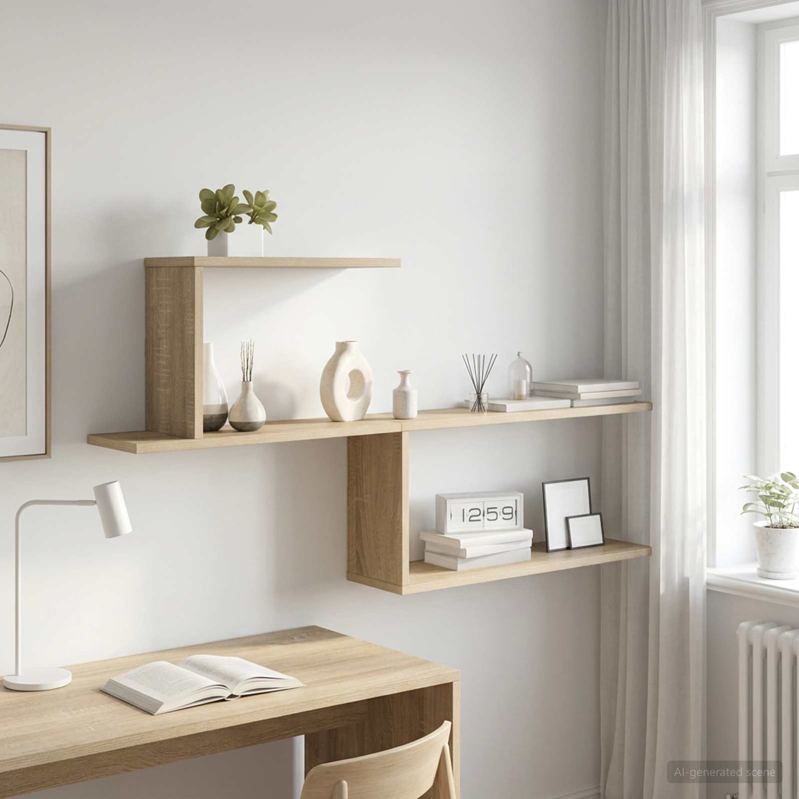 Wall Shelf Sonoma Oak 122cm Engineered Wood | Simpledeals