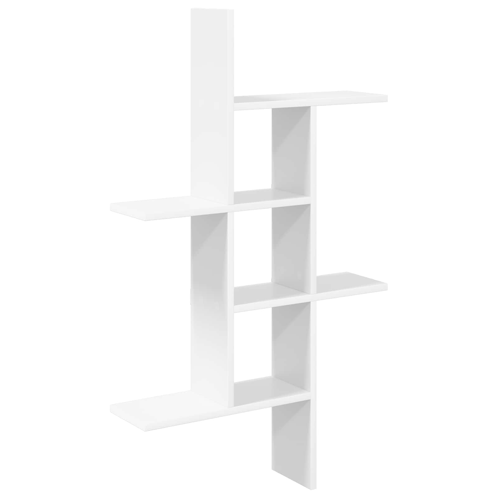 White Wall Shelf 5 Compartments 102cm | Simpledeals