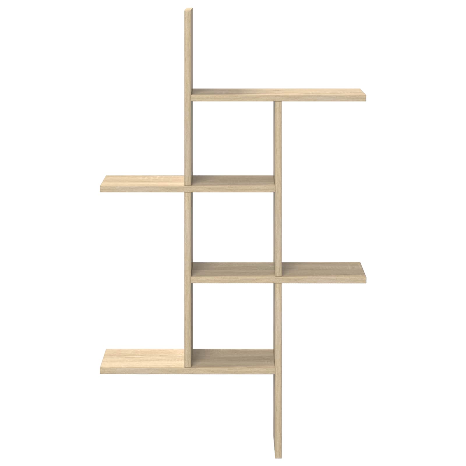 Wall Shelf 5 Compartment Sonoma Oak 102cm | Simpledeals