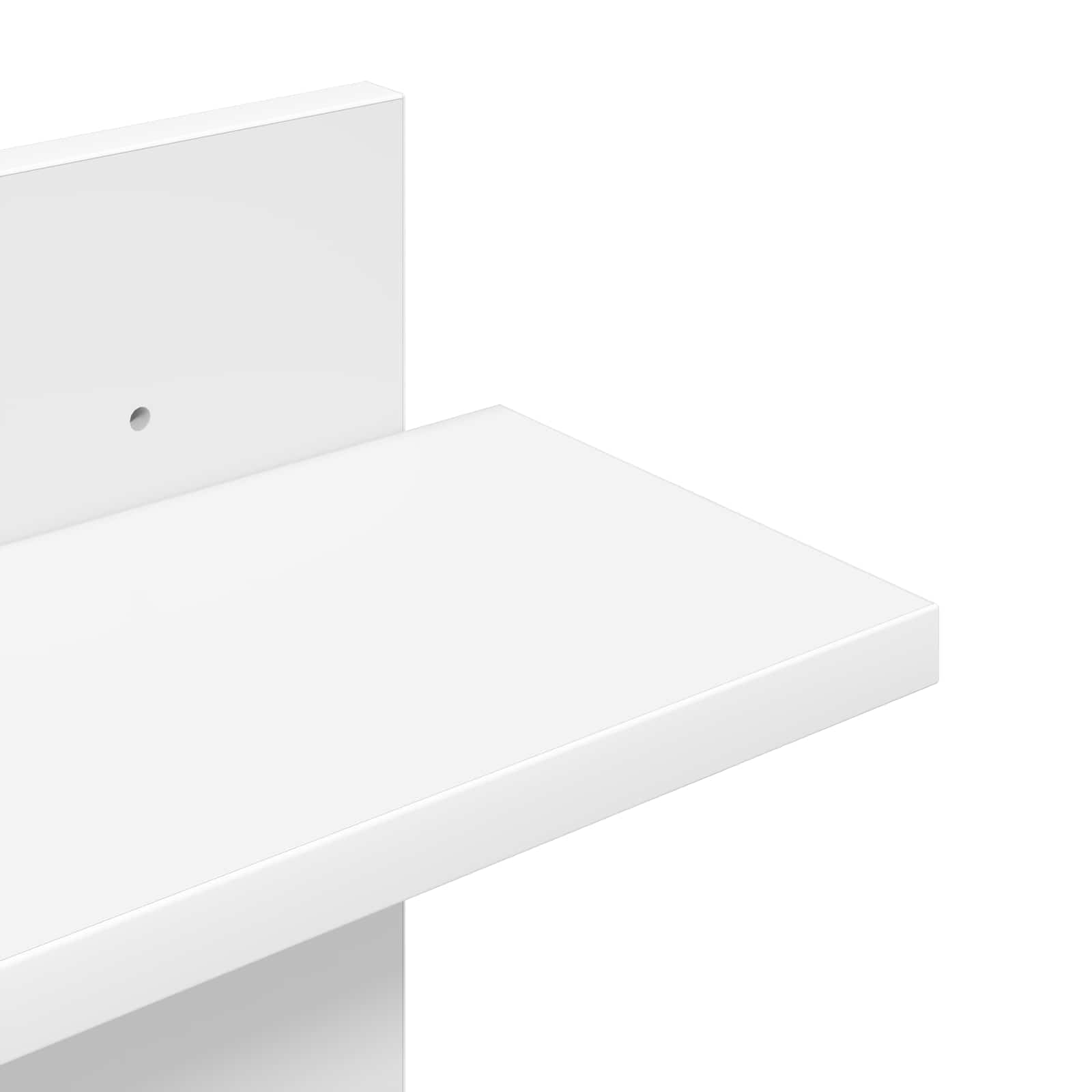 White Floating Wall Shelf 101cm Engineered Wood | Simpledeal