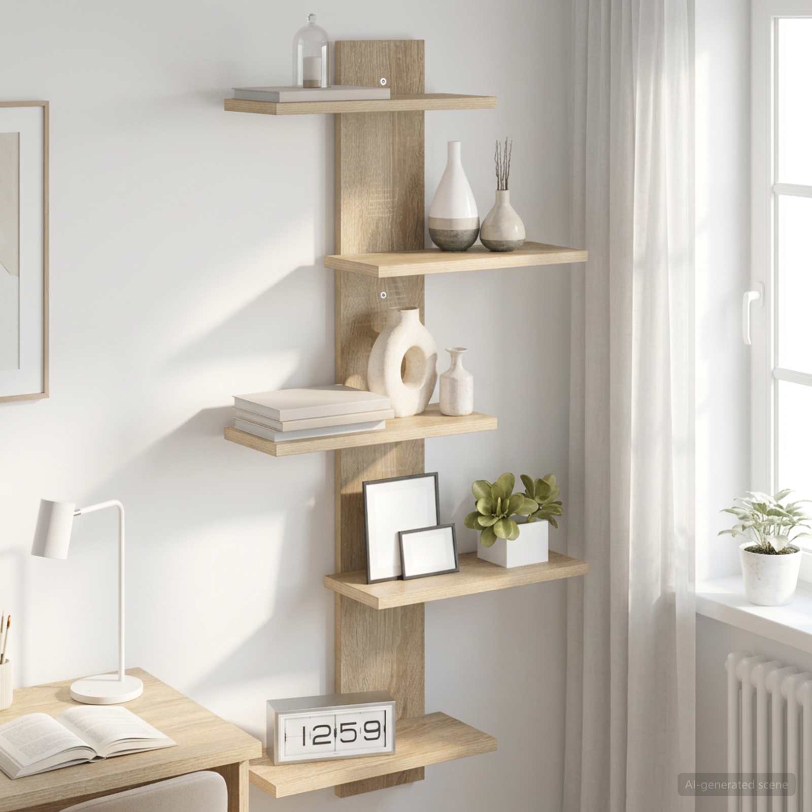 Floating Wall Shelf Sonoma Oak 101cm | Simpledeals