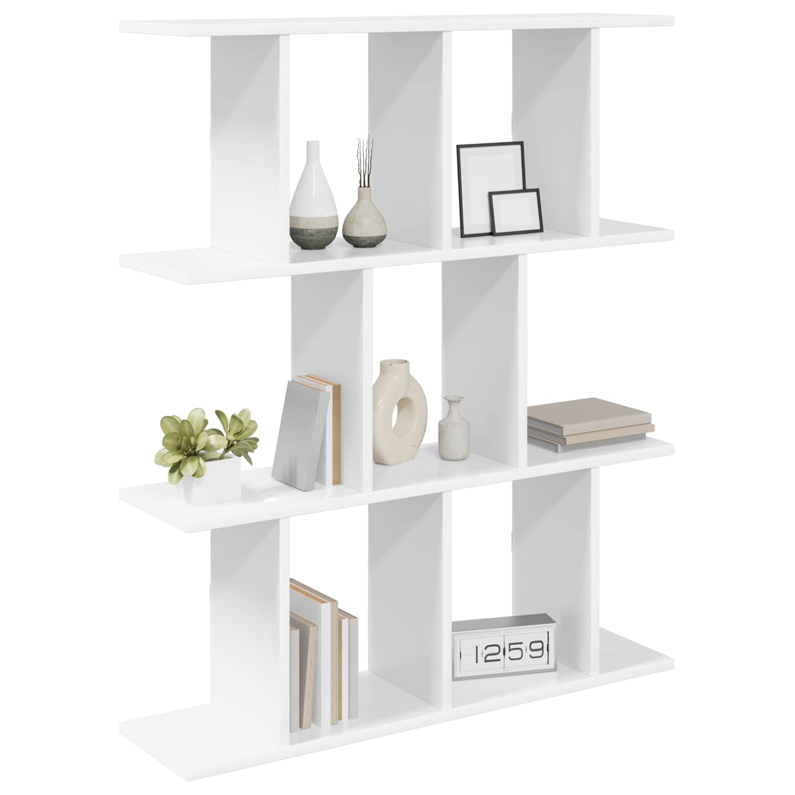White Wall Shelf 11 Compartment 80x96cm | Simpledeals