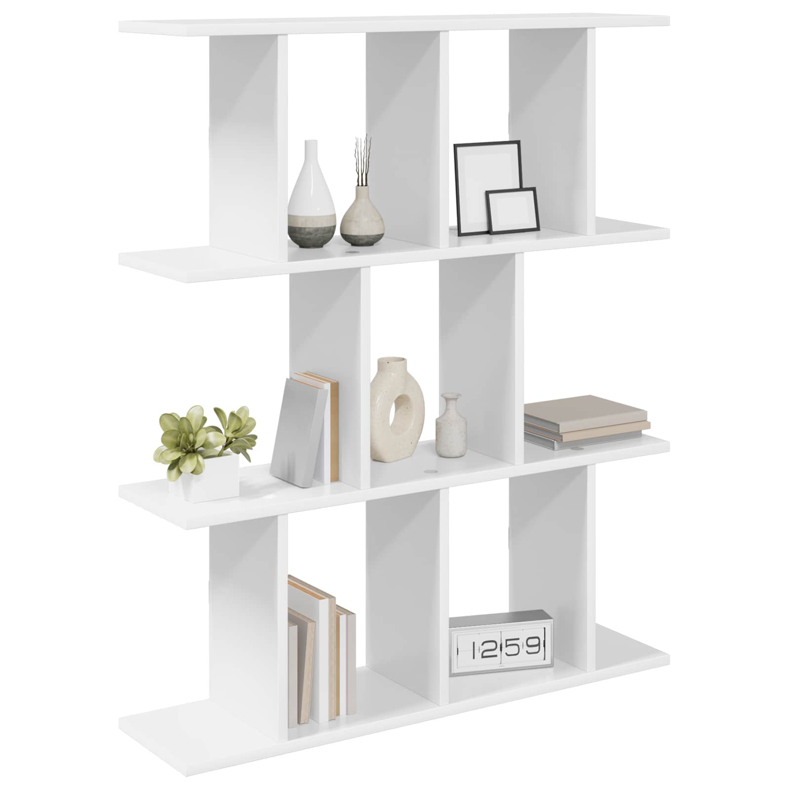 White Wall Shelf 11 Compartments 102cm | Simpledeals