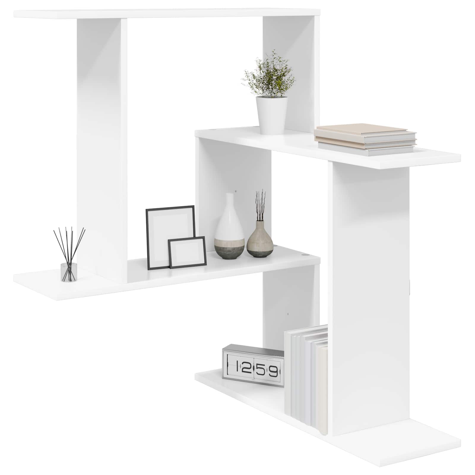 White Wall Shelf Engineered Wood 87cm | Simpledeals